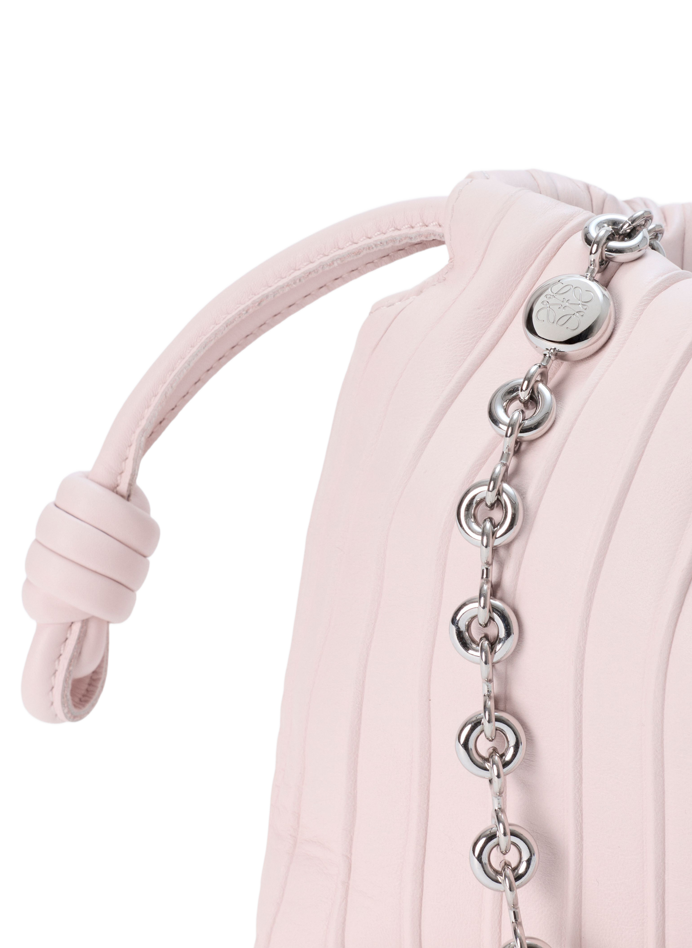 Mini Flamenco Pleats purse en cuir d'agneau nappa LOEWE Rose