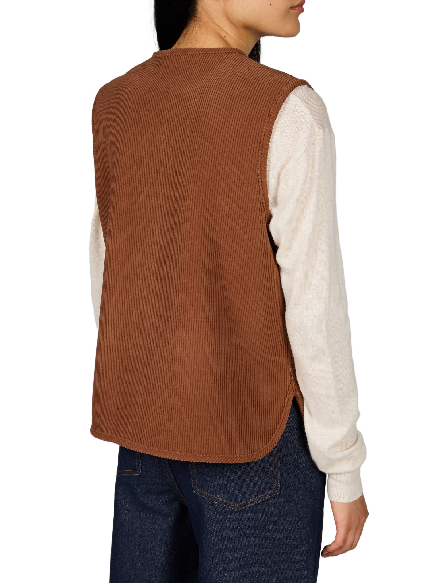Reversible sleeveless jacket VILA Beige