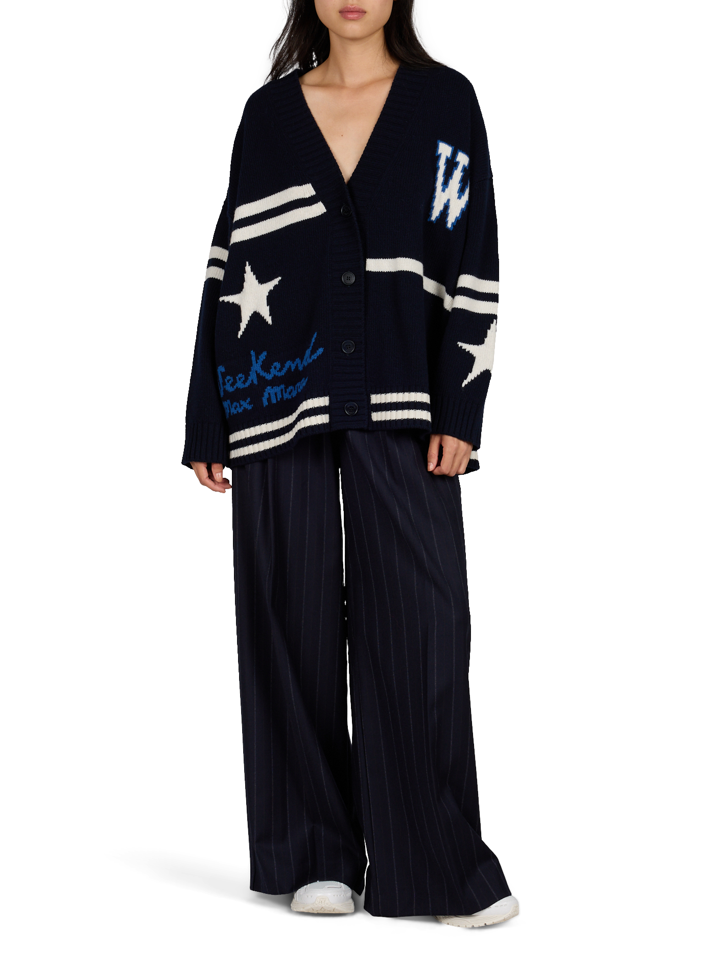 Oversize-Strickjacke aus Wolle MAX MARA WEEK END Mehrfarbig