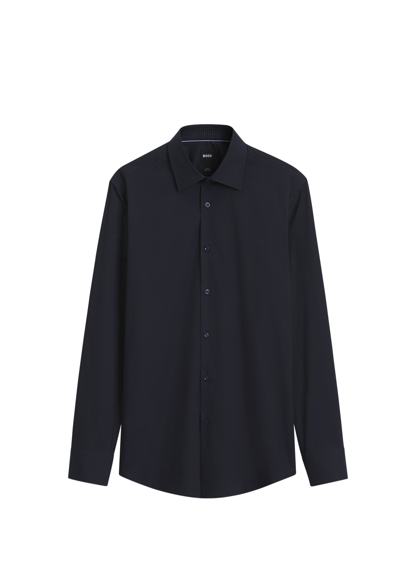 Chemise slim en coton mélangé BOSS Blauw