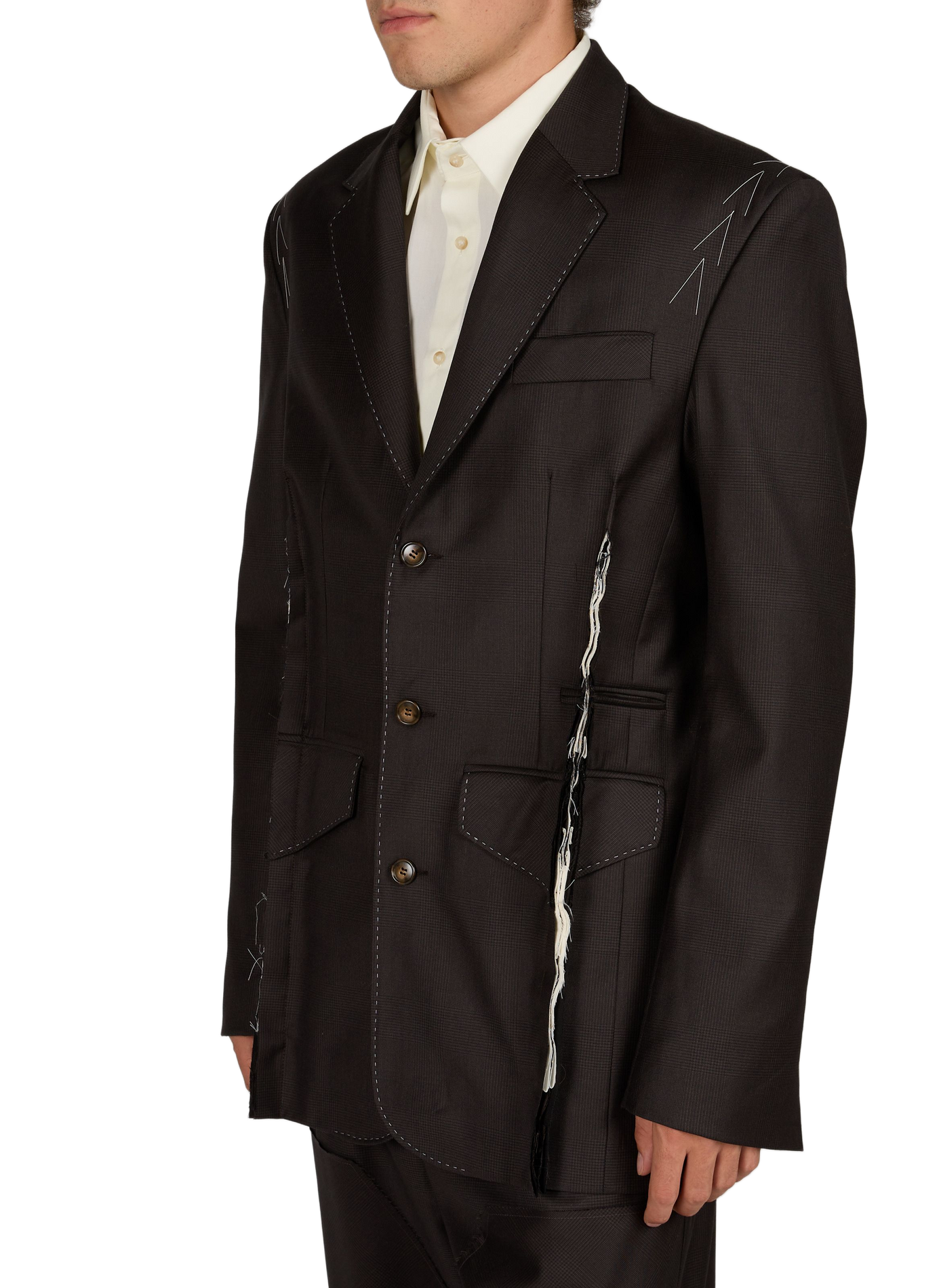 Gerader Blazer mit Wollmuster SONIA CARRASCO Braun