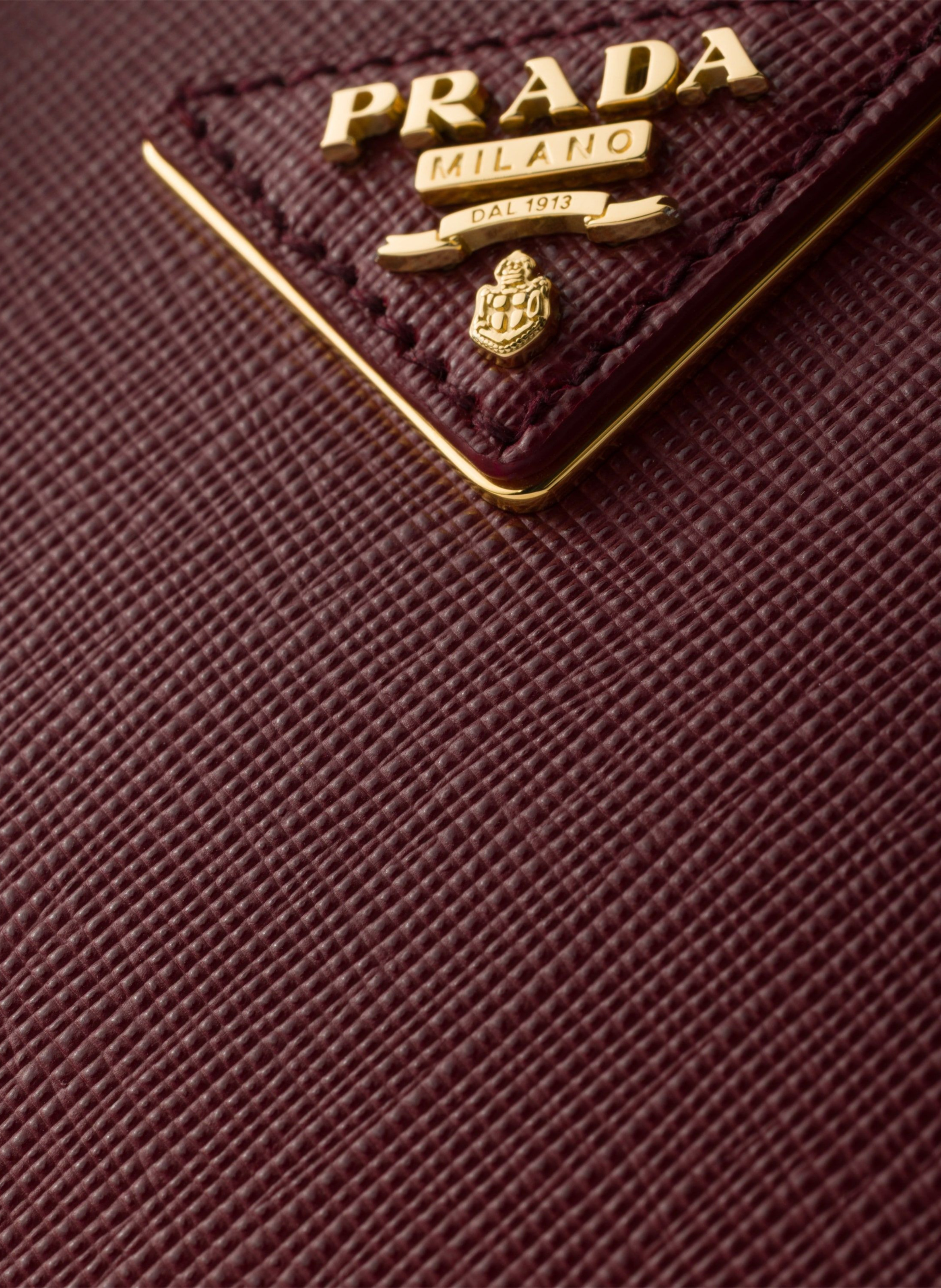 Petit sac prada galleria en cuir saffiano PRADA Rouge