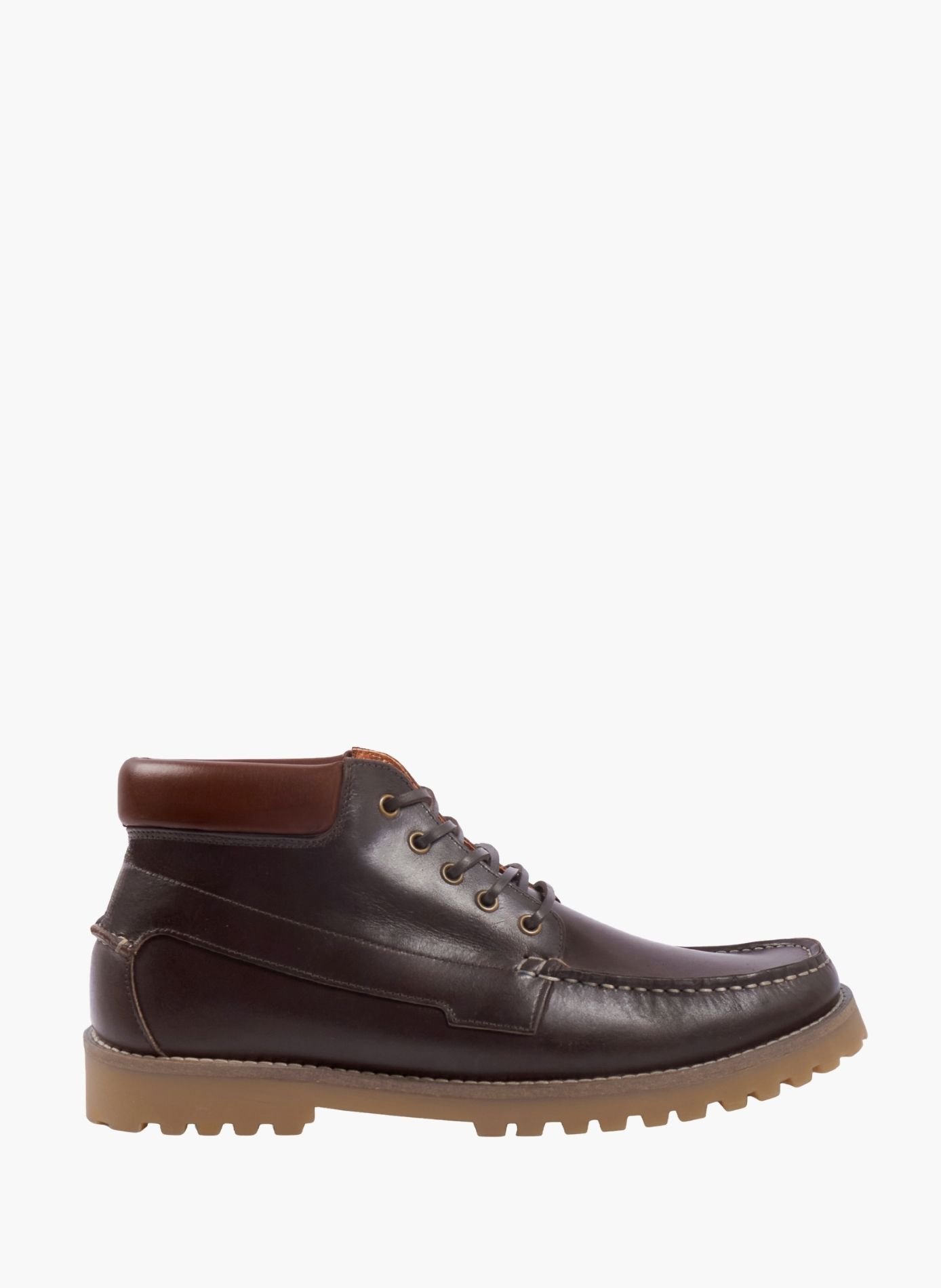 Bootschoenen met profielzool van tomkleurig leer JULES & JENN Bruin