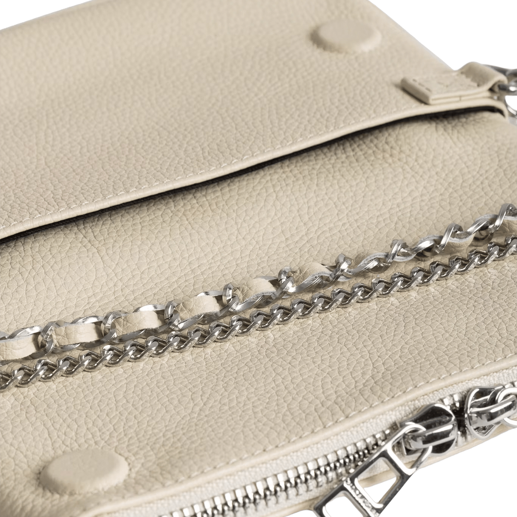 Pochette à rabat bandoulière en cuir rock mini | Blanc ZADIG&VOLTAIRE Femme