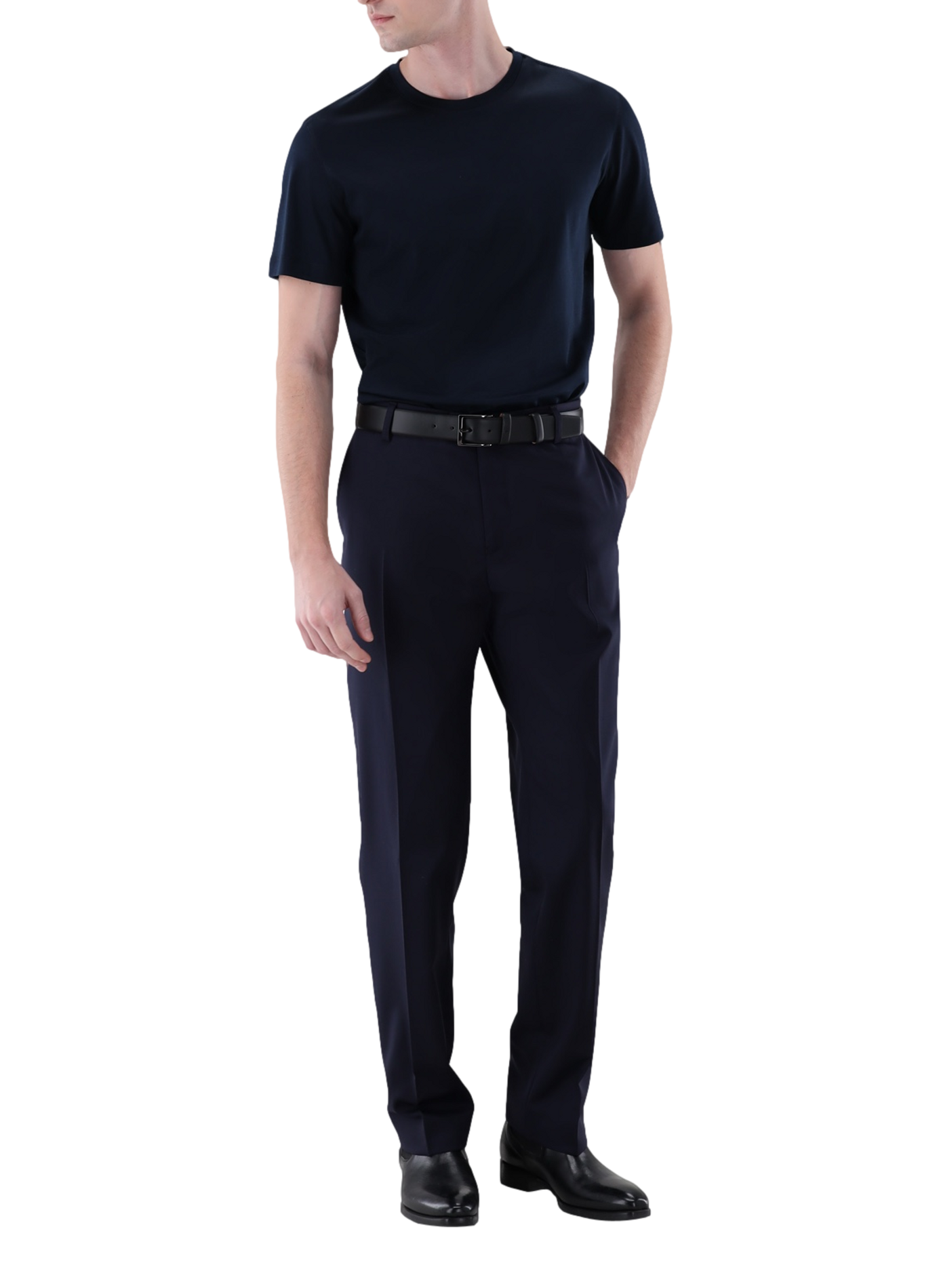 Effen recht T-shirt met ronde hals VAN LAACK Blauw