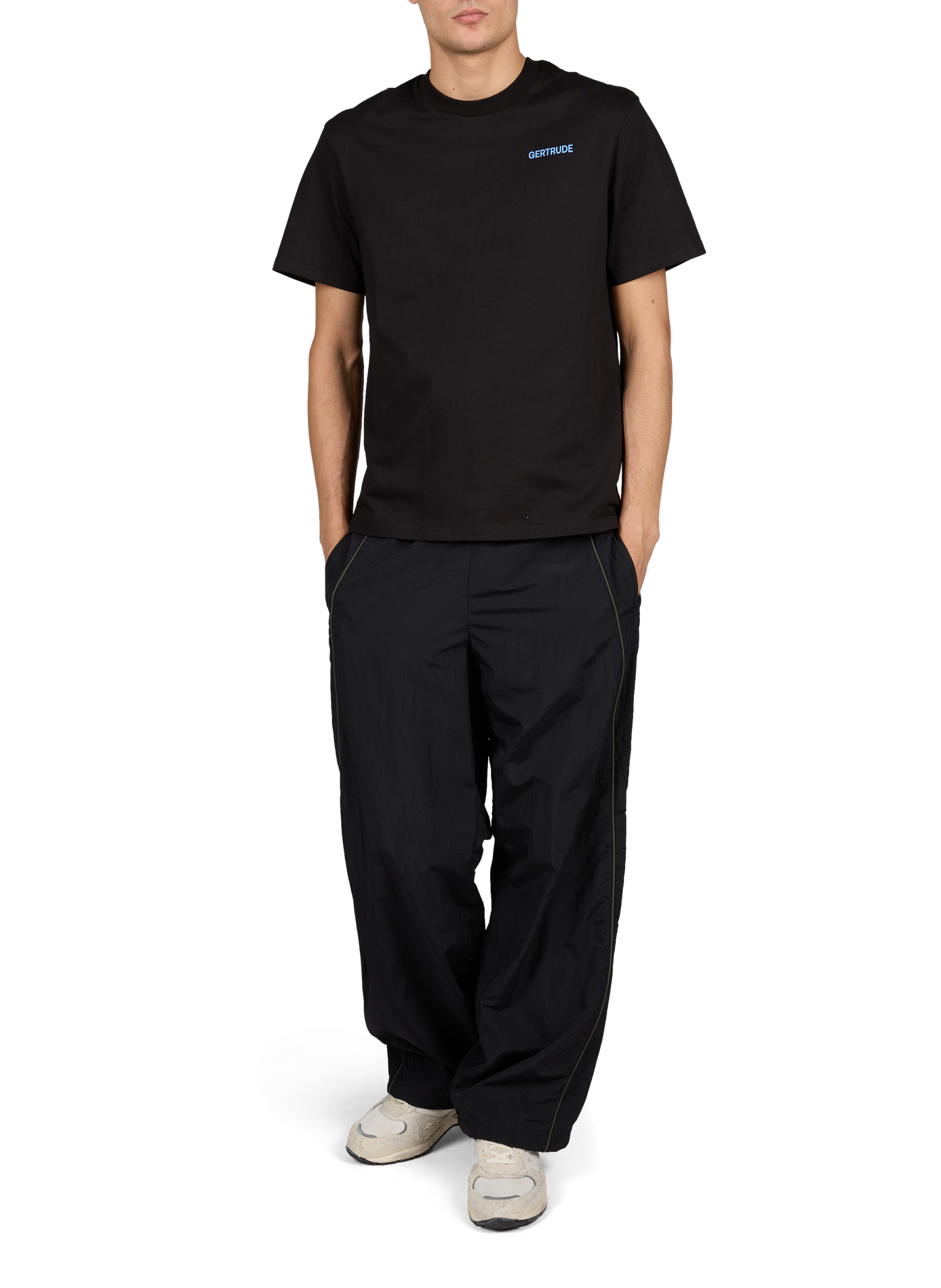 Gerader Baumwoll-T-Shirt GERTRUDE Schwarz
