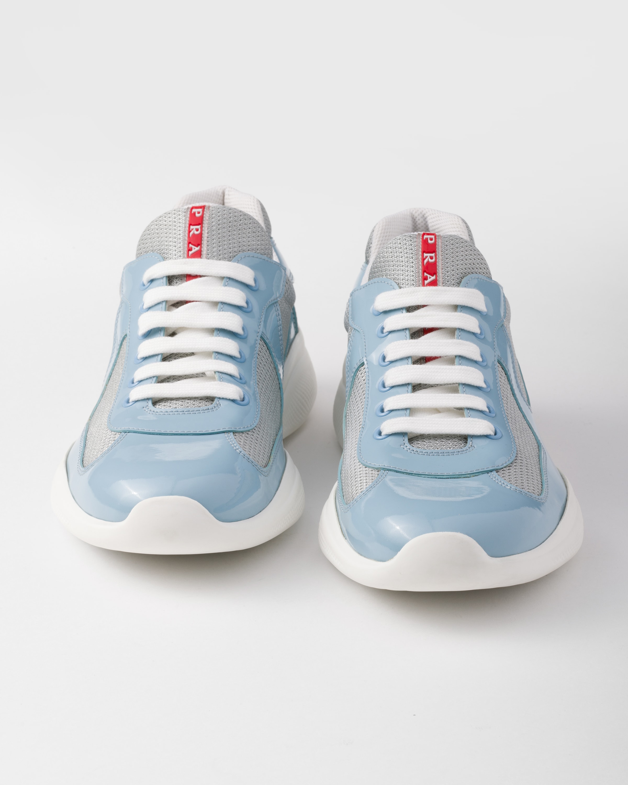 Sneakers prada america’s cup en cuir verni et tiss PRADA Bleu