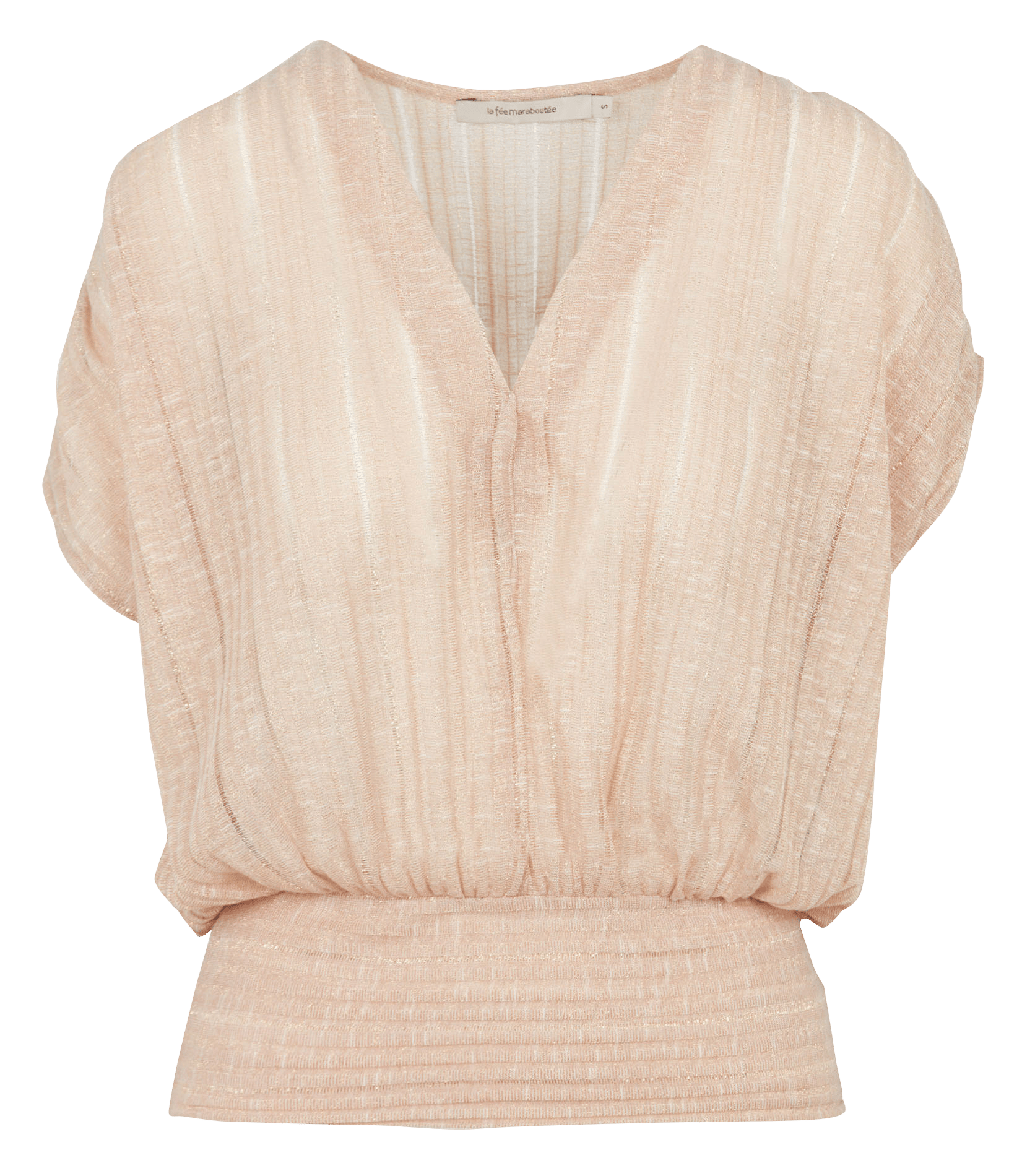 Top met V-hals LA FEE MARABOUTEE Goud