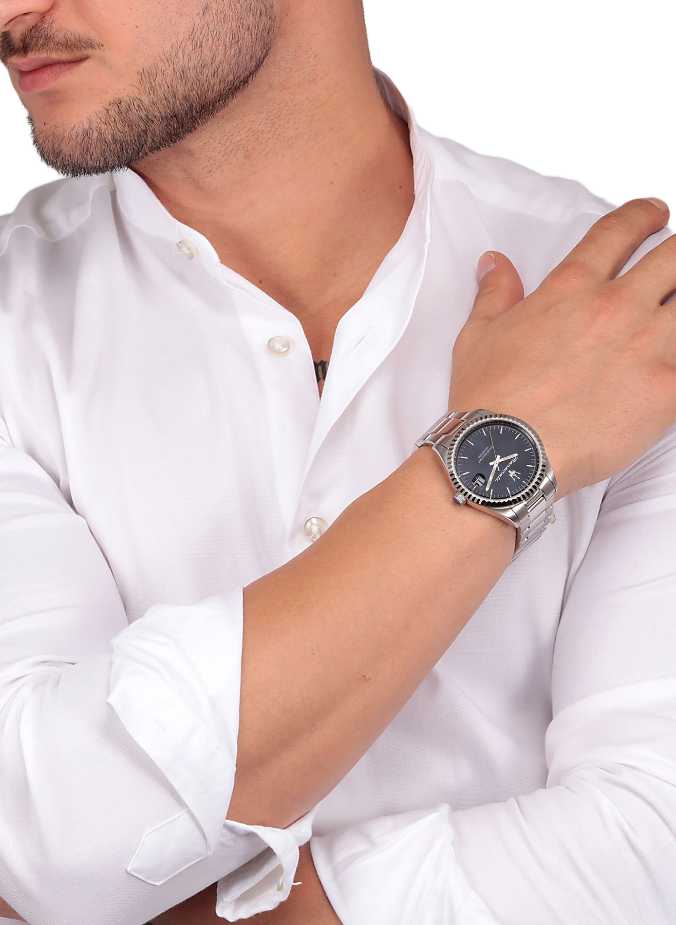 Montre quartz en acier inoxydable MASERATI Bleu