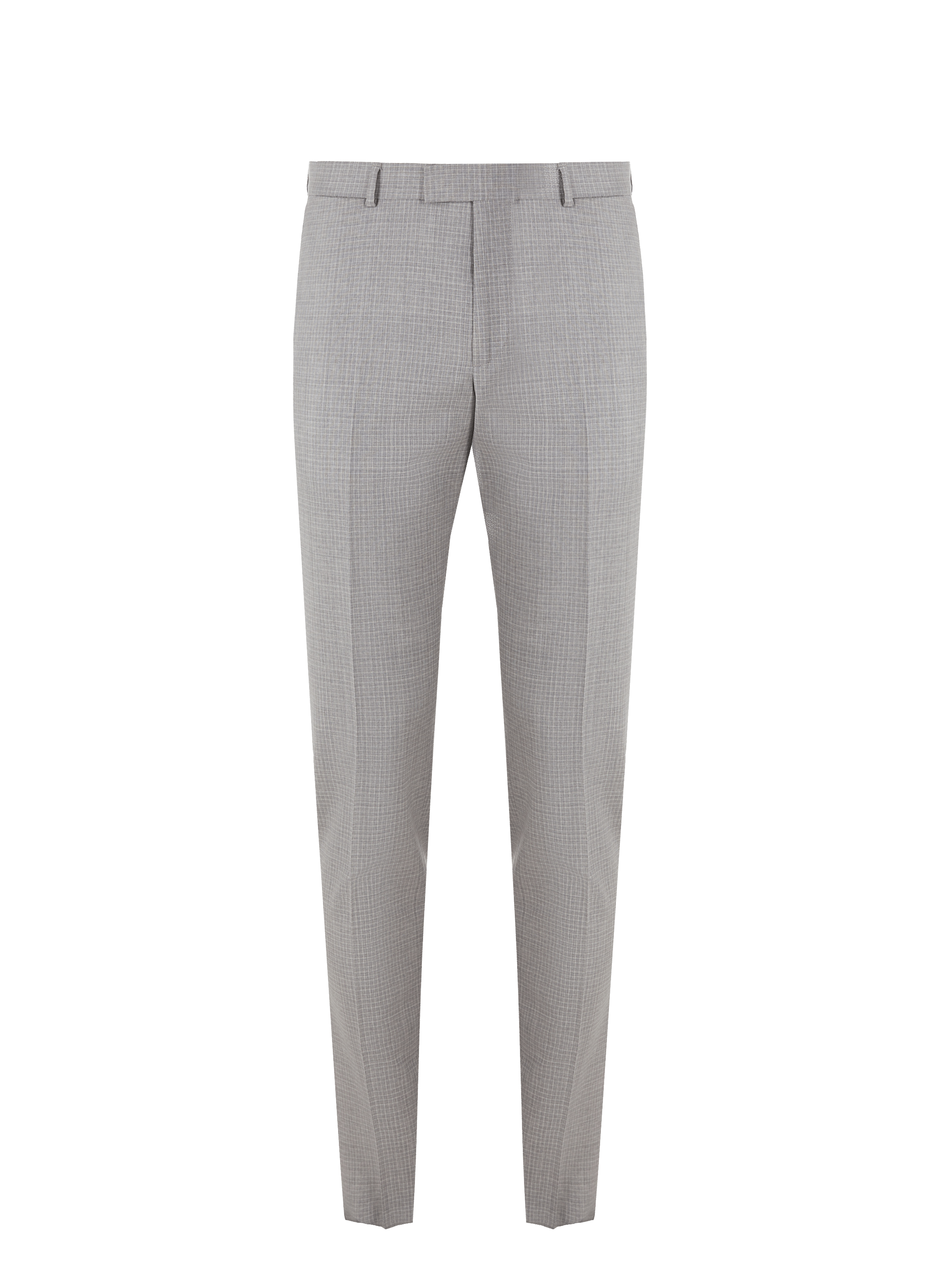 Pantalon cigarette à carreaux en laine