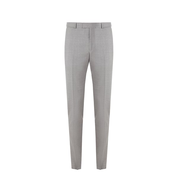 Pantalon cigarette à carreaux en laine