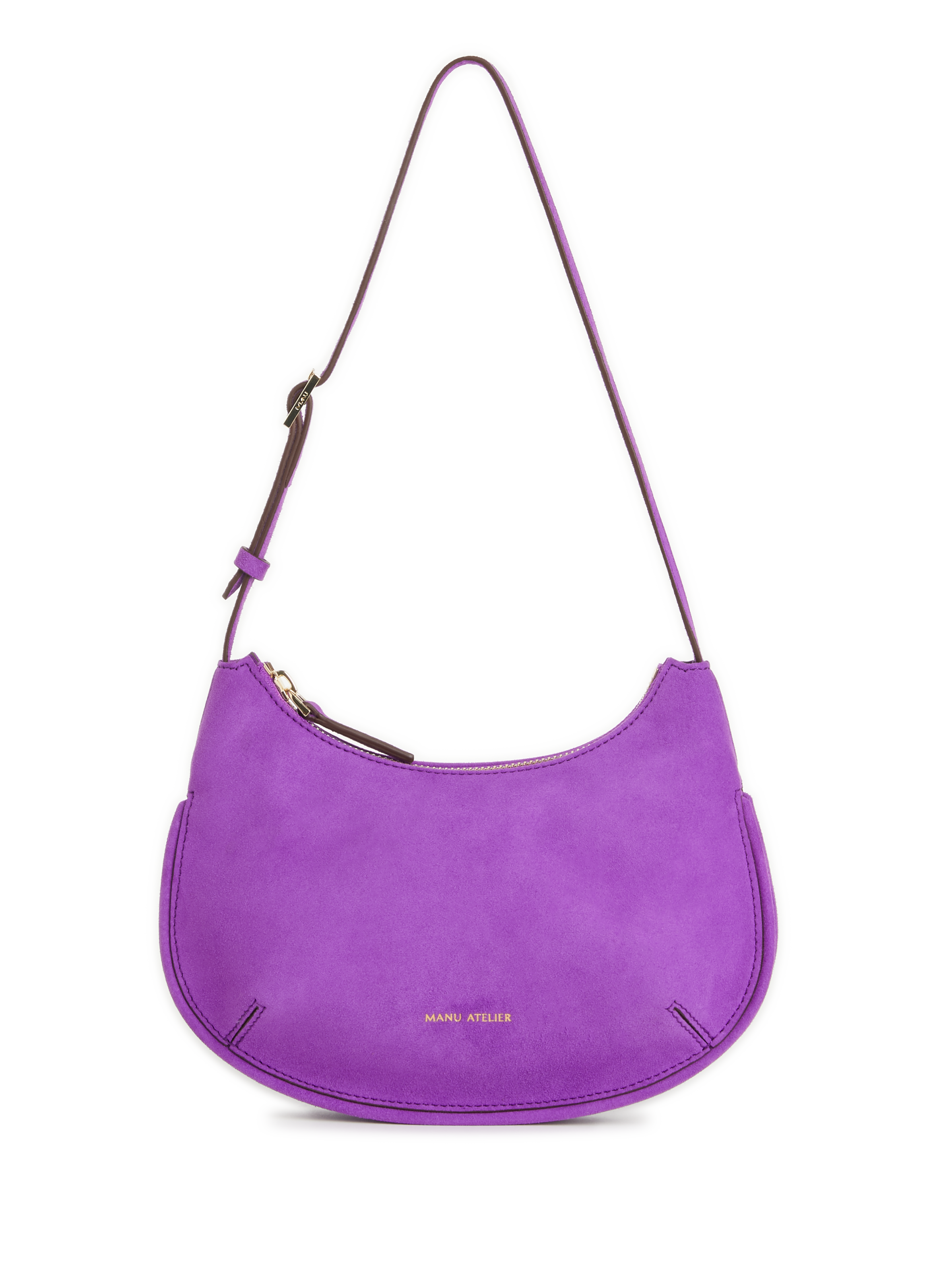 MANU ATELIER Sac à main Ilda en suède Violet