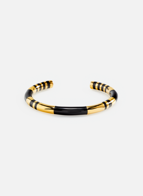 Gold-plated bangle bracelet BlackAURELIE BIDERMANN 