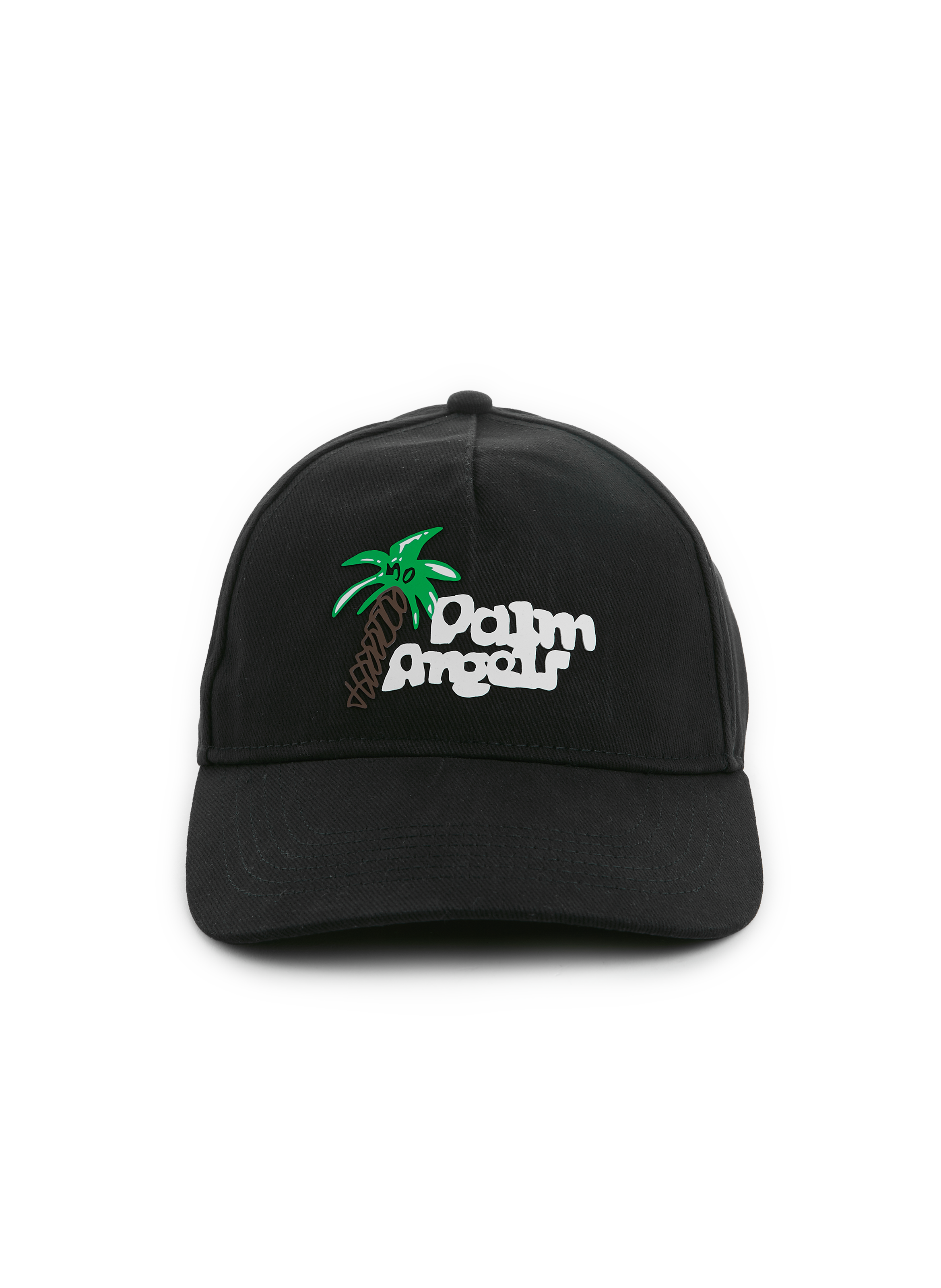 PALM ANGELS Casquette en coton Sketchy  Noir