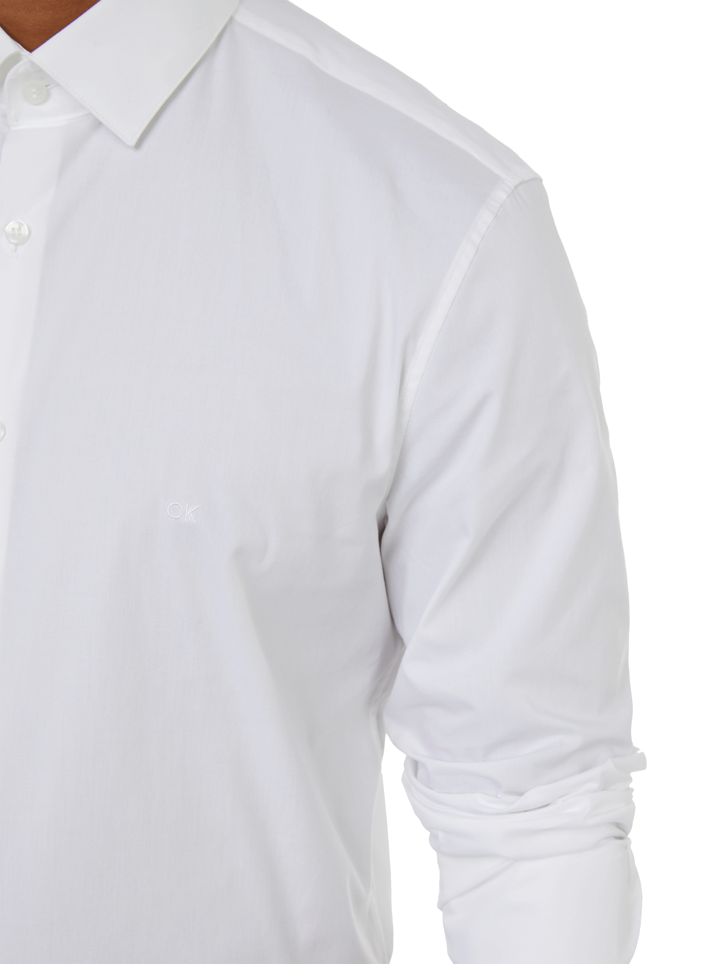 Slim-fit cotton shirt CALVIN KLEIN White