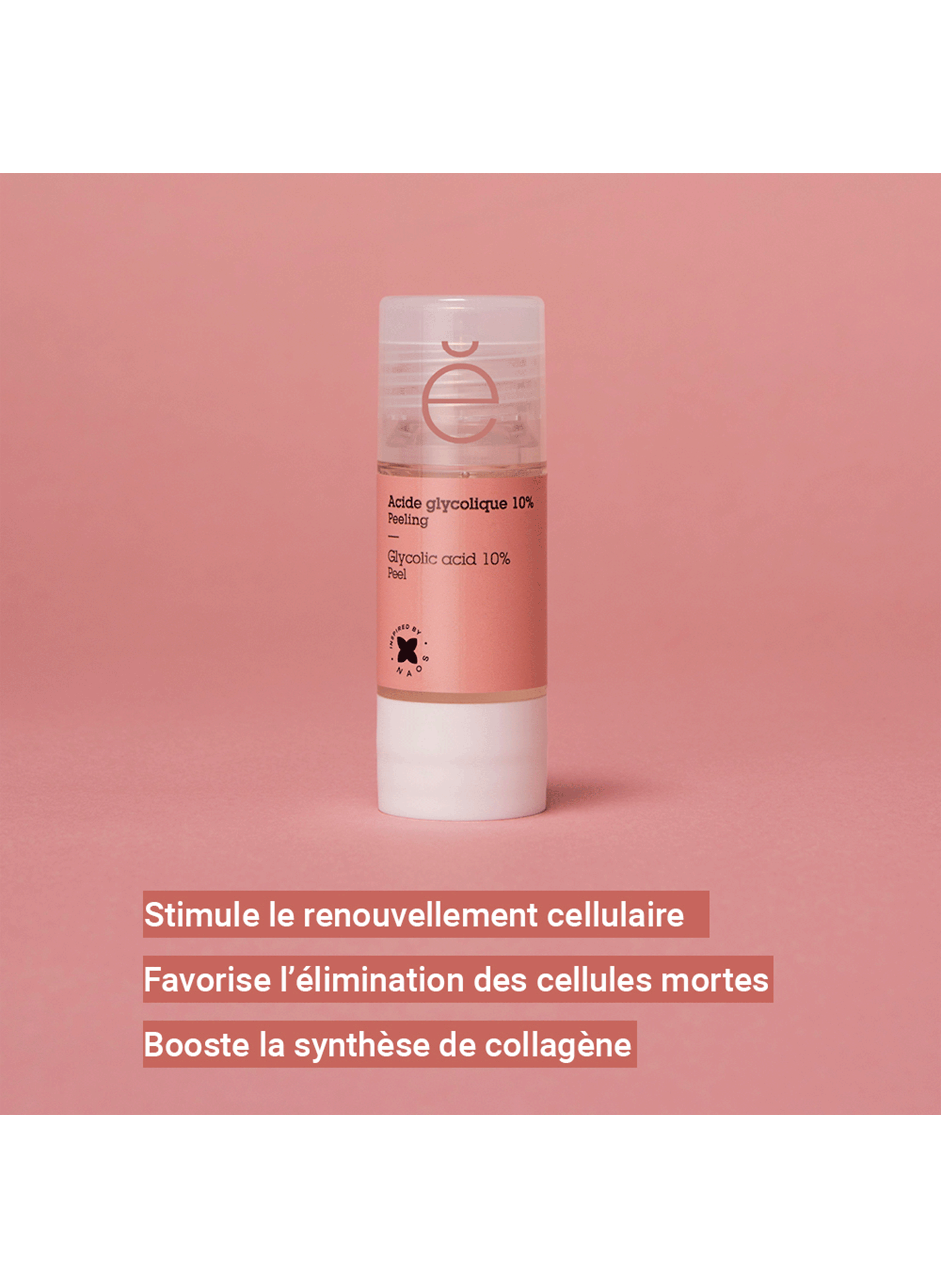 Actif pur acide glycolique 10% ETAT PUR No color