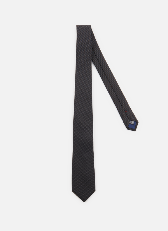 ATELIER F&B Cravate imprimé en soie Noir