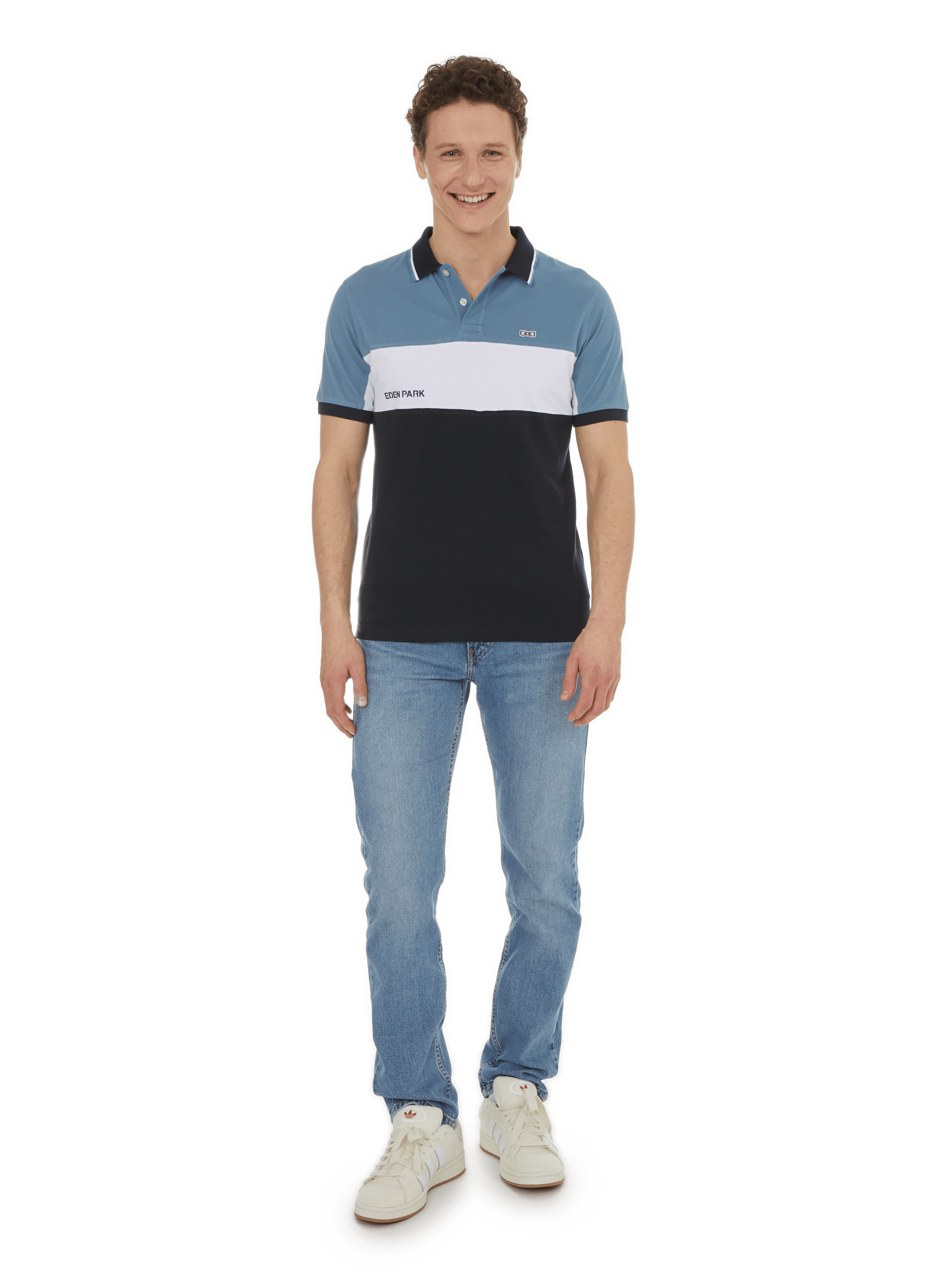  Cotton polo shirt  EDEN PARK Blue