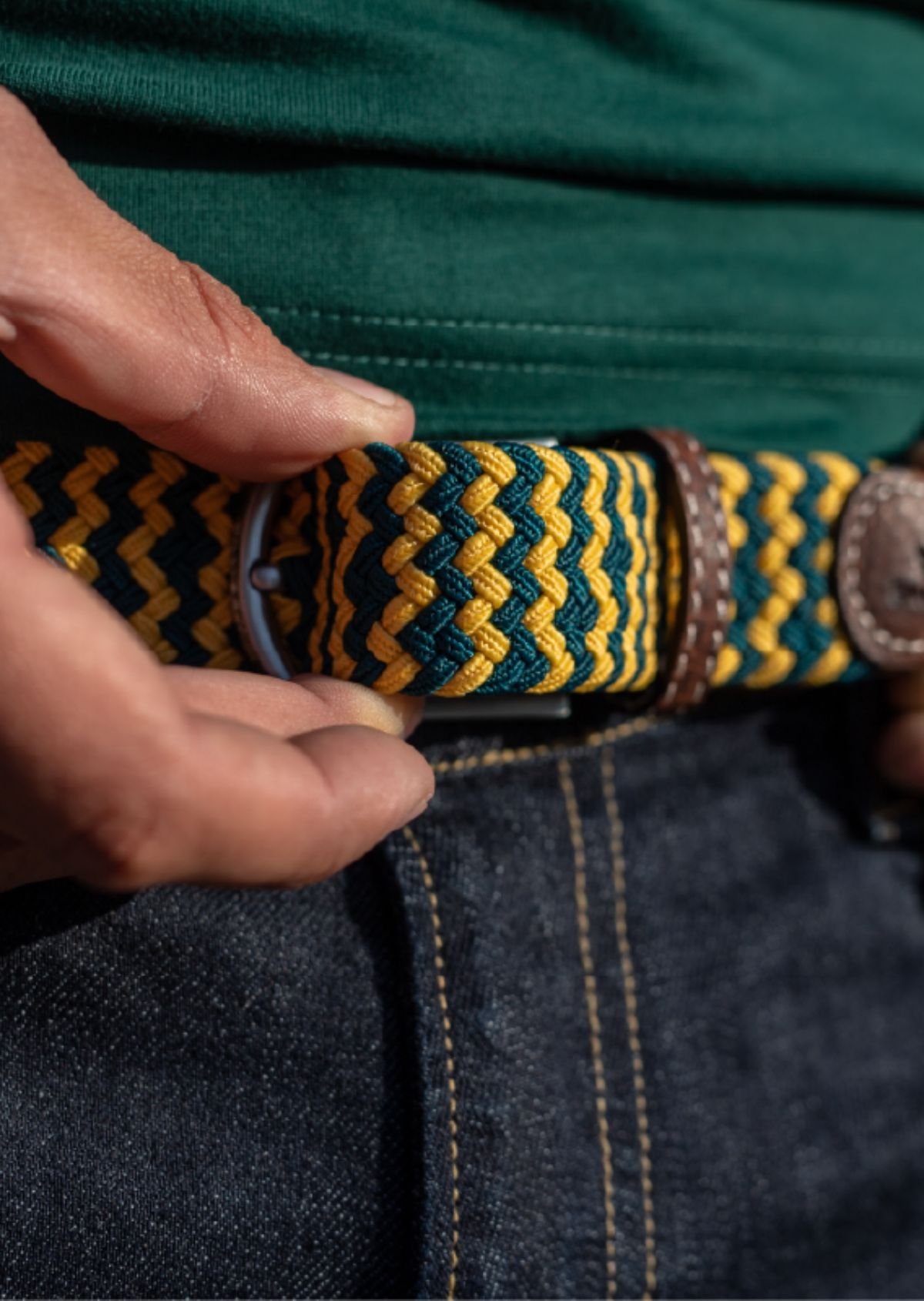 Ceinture tressée élastique multicolore BILLYBELT Multicolore