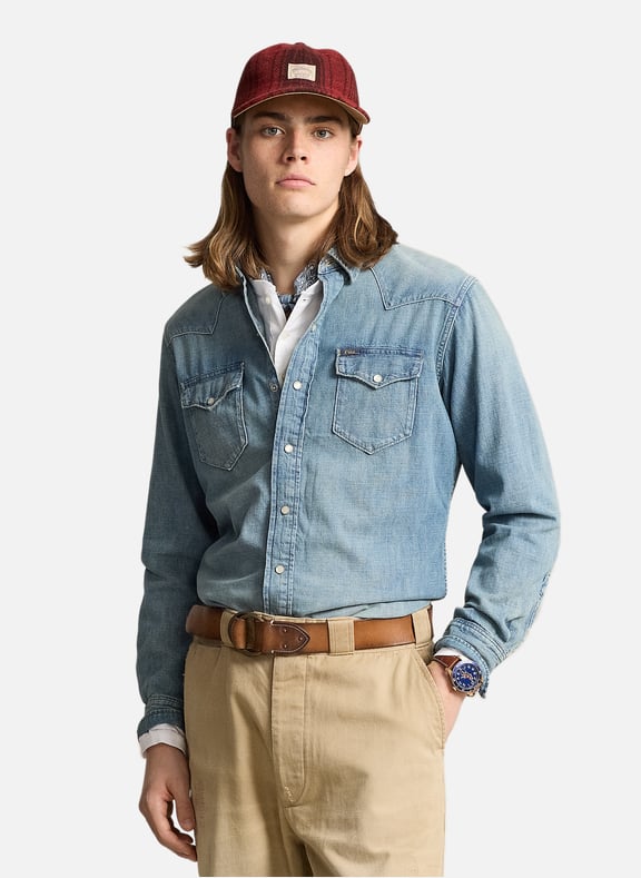 Iconic Western denim shirt Blue by POLO RALPH LAUREN POLO RALPH LAUREN Iconic Western denim shirt Blue