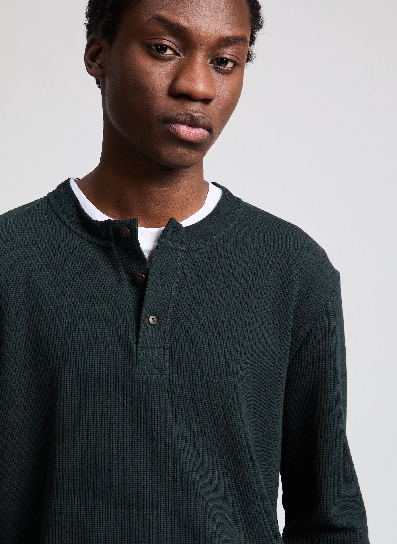 Buttoned collar T-shirt AU PRINTEMPS PARIS Black