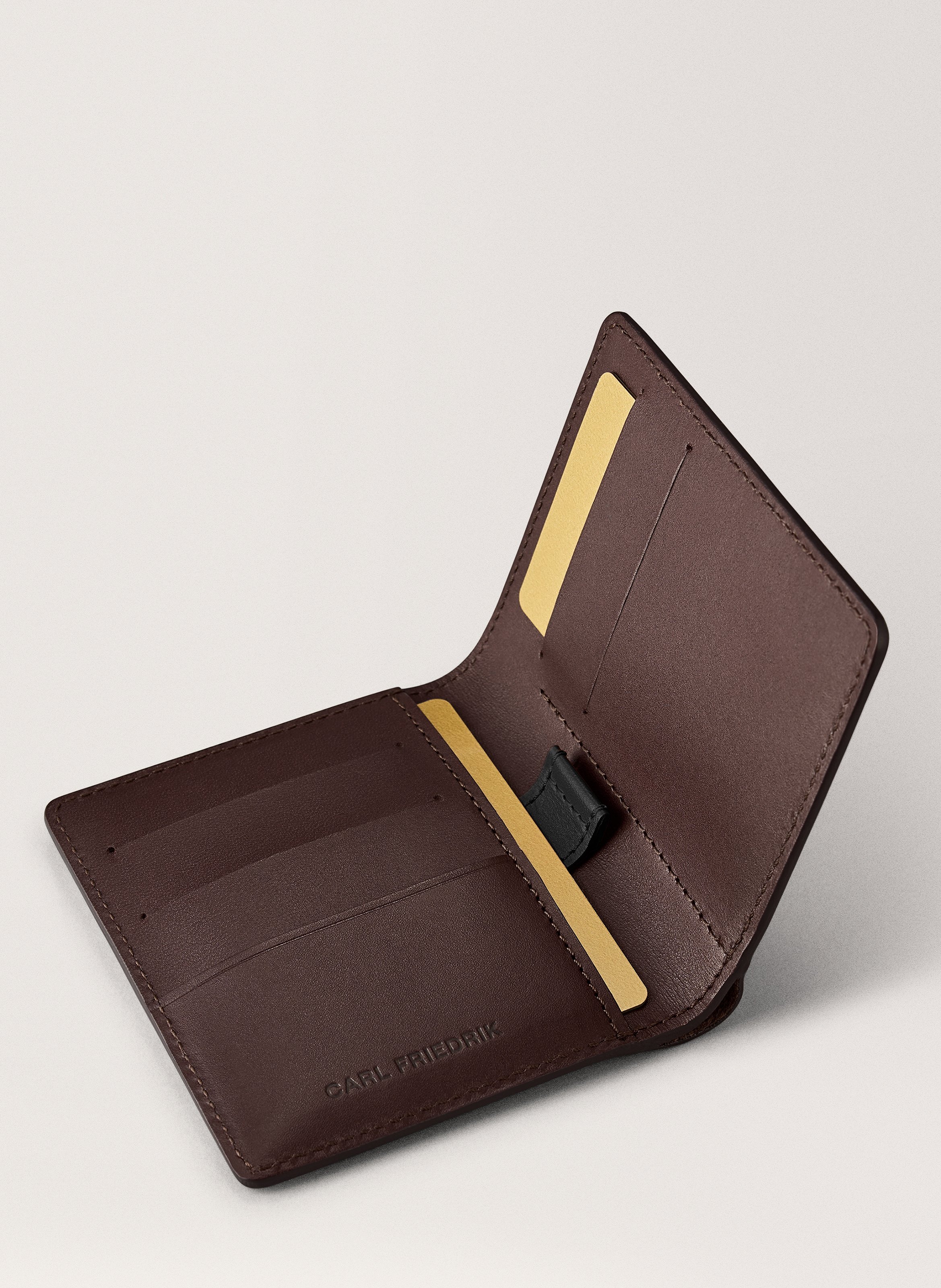 Portefeuille 'walden' en cuir vachetta CARL FRIEDRIK Marron
