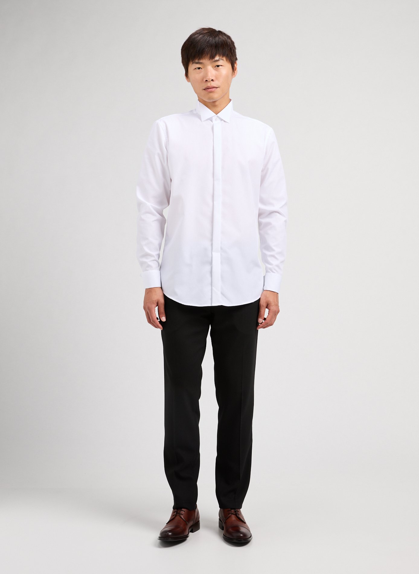 Chemise slim Party en coton SEIDENSTICKER Blanc