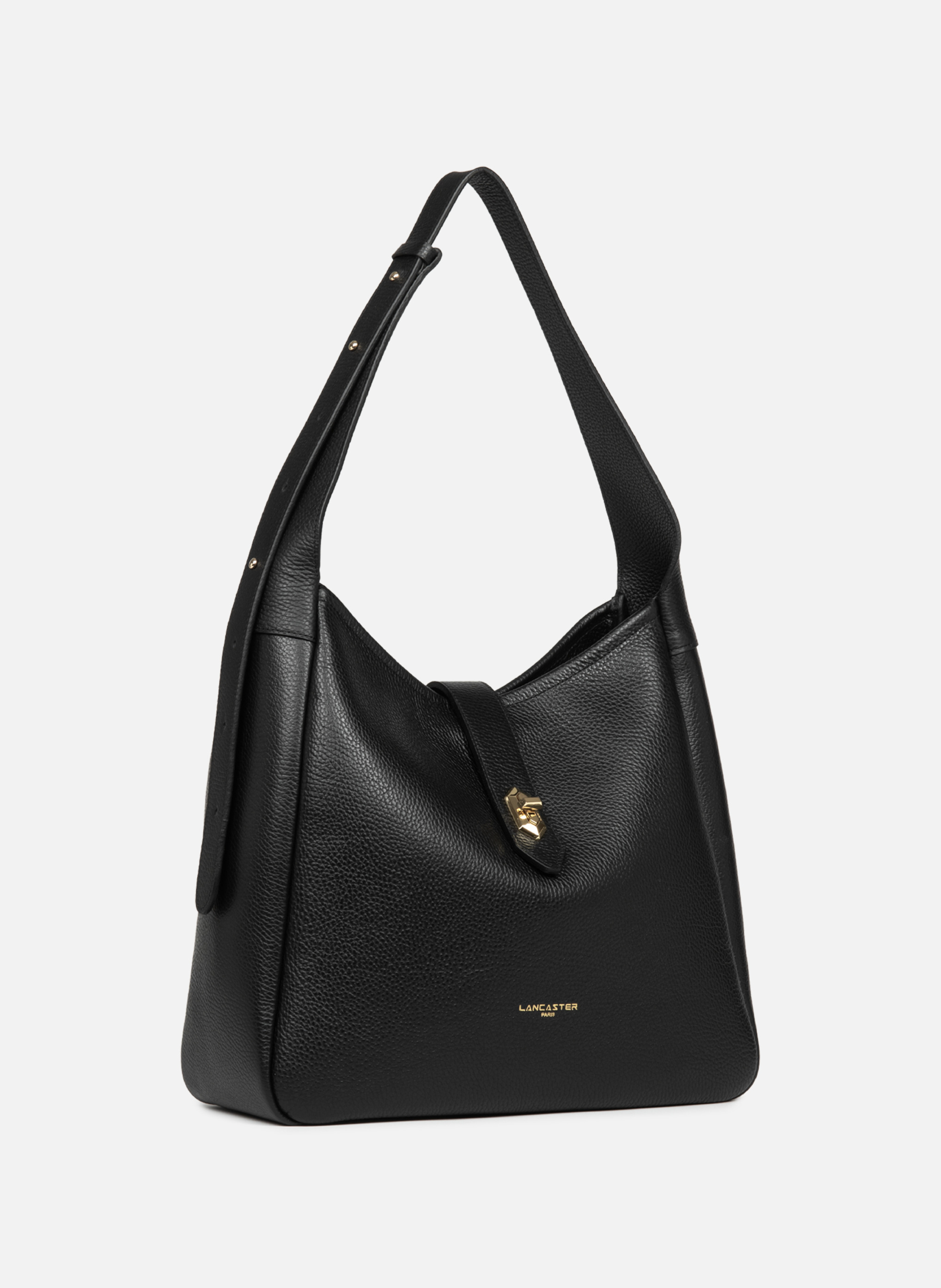 Grand sac seau - top double Noir