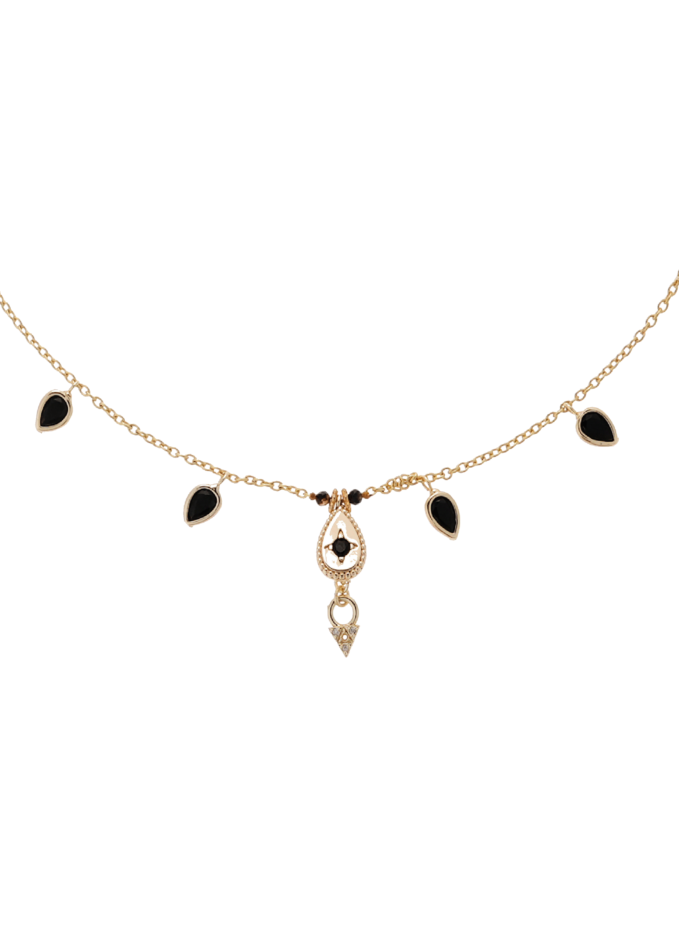 Collier chaîne avec pampilles brandi HIPANEMA Noir