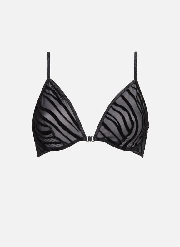 Soutien gorge à motif zebré Noir by LA NOUVELLE LA NOUVELLE Soutien gorge à motif zebré Noir