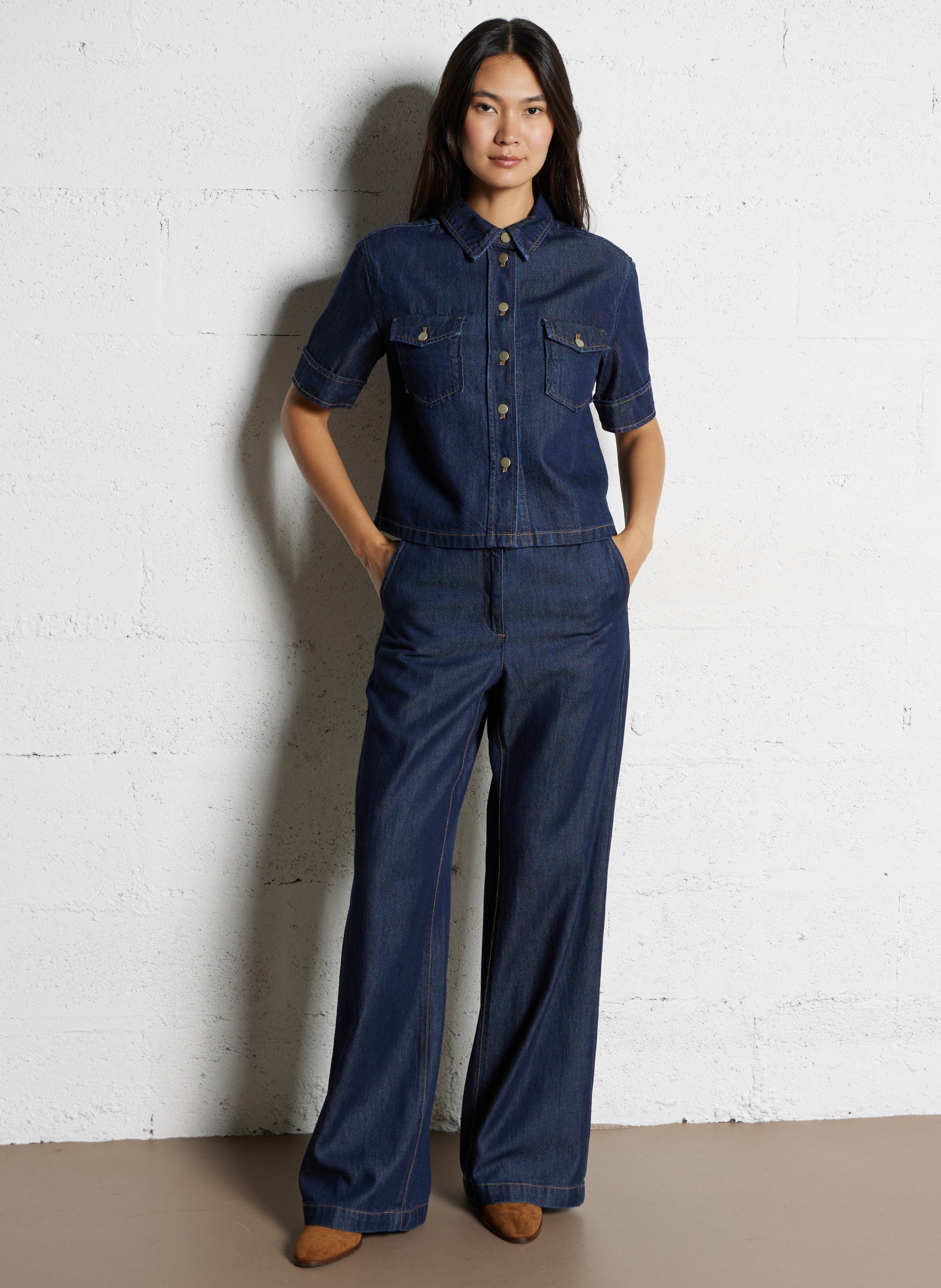 Jean large adele MAISON 123 Bleu