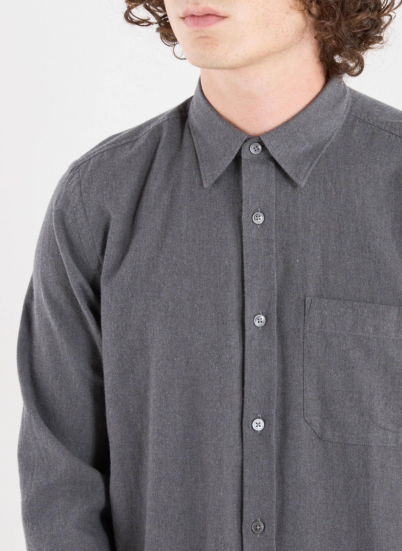 Chemise droite en coton CLOSED Gris