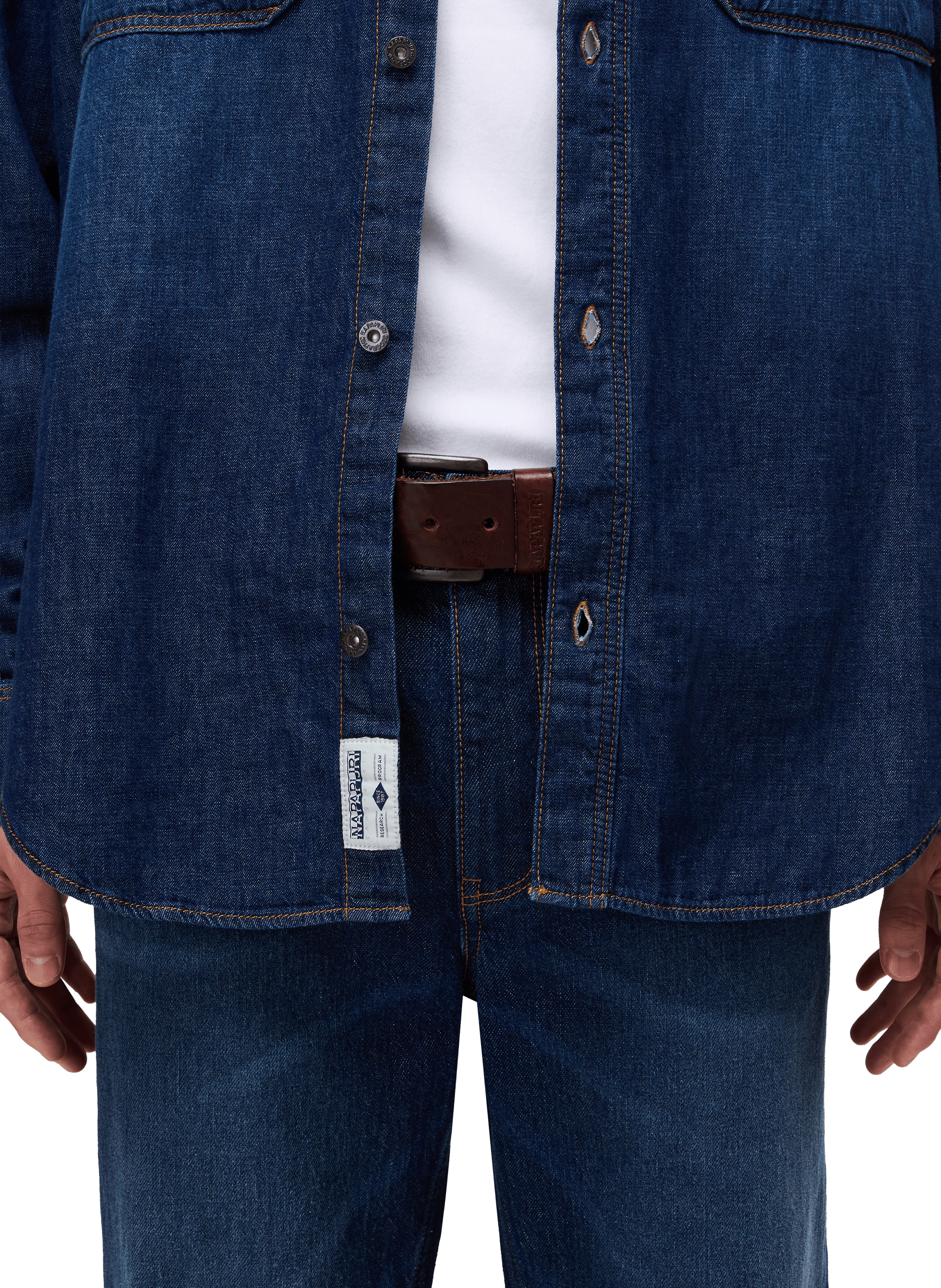 Bleached denim Shirt NAPAPIJRI Blue