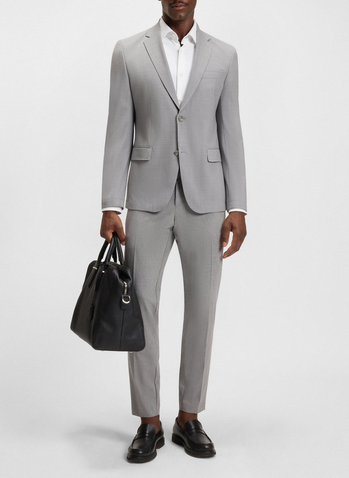 Chemise col classique slim fit BOSS Blanc