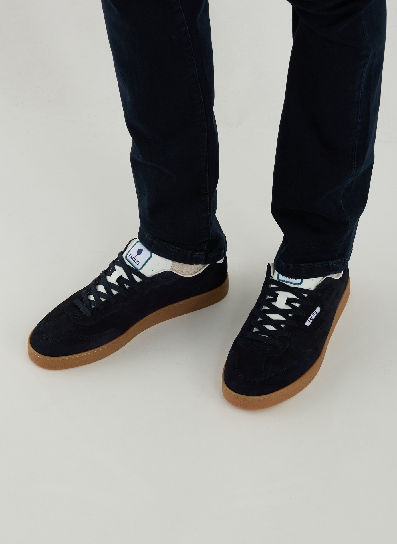 Baskets bi-matière FAGUO Bleu