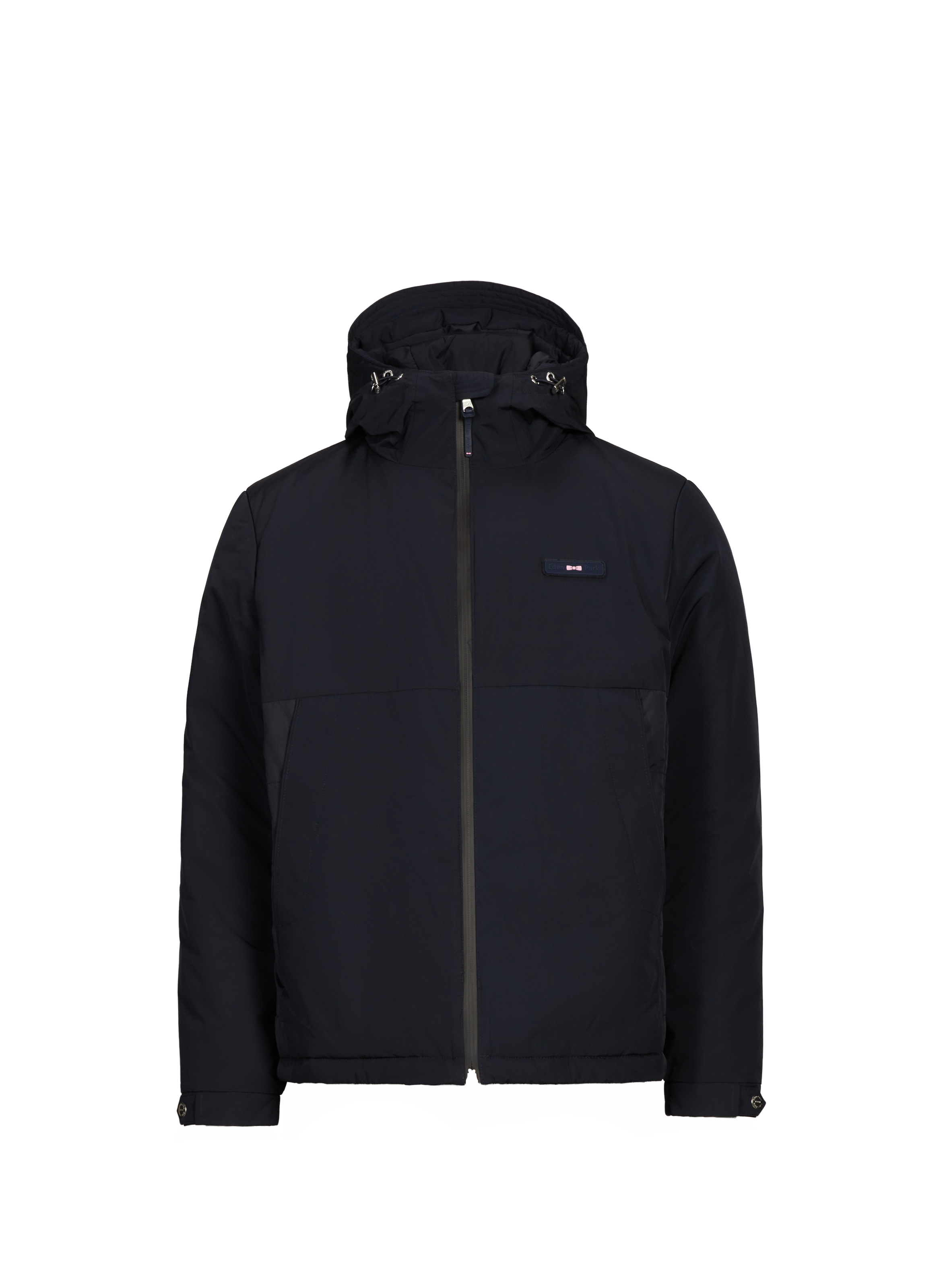 EDEN PARK Straight hooded windbreaker jacket Blue