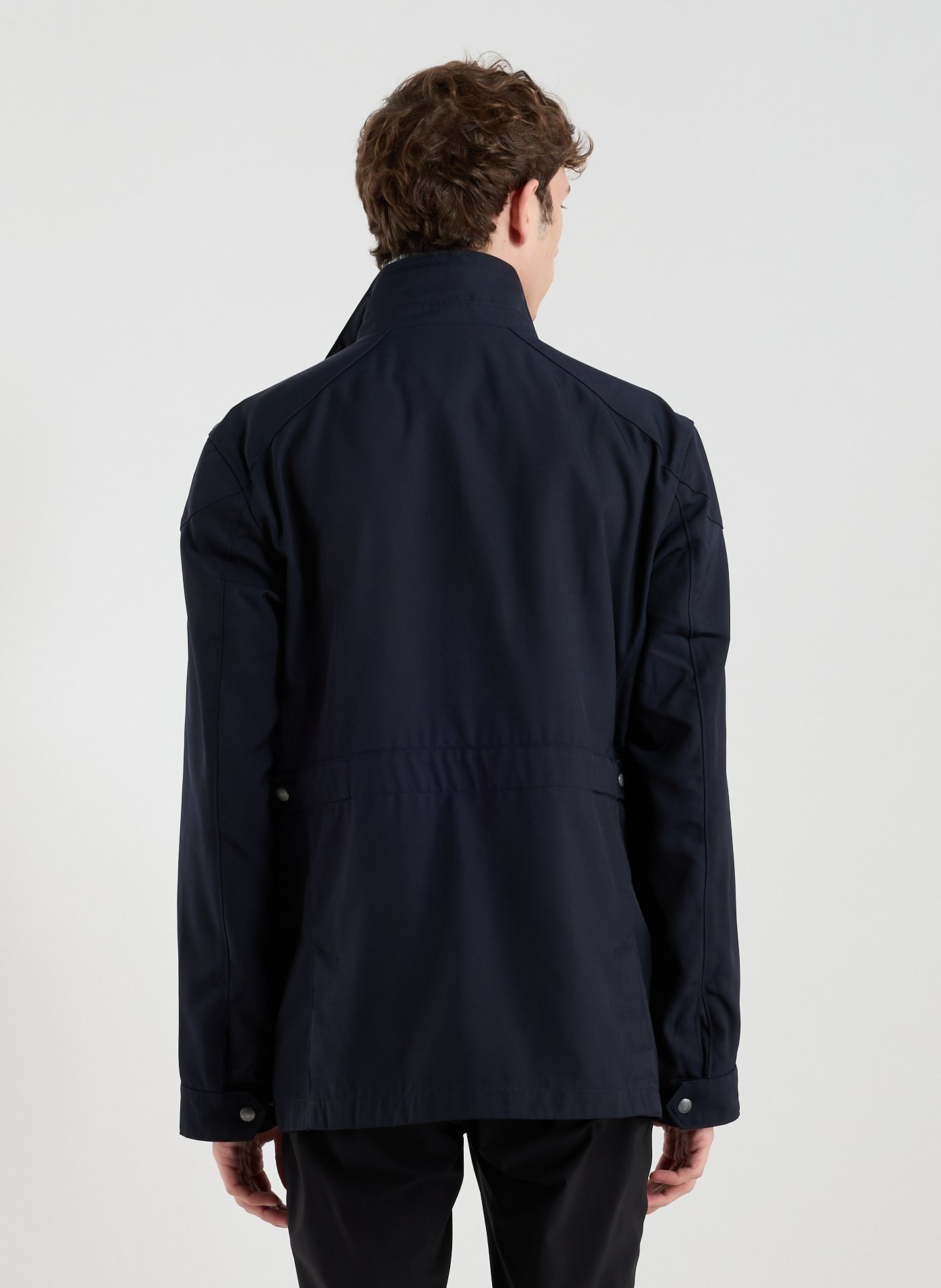 Straight parka with high collar HACKETT Blue