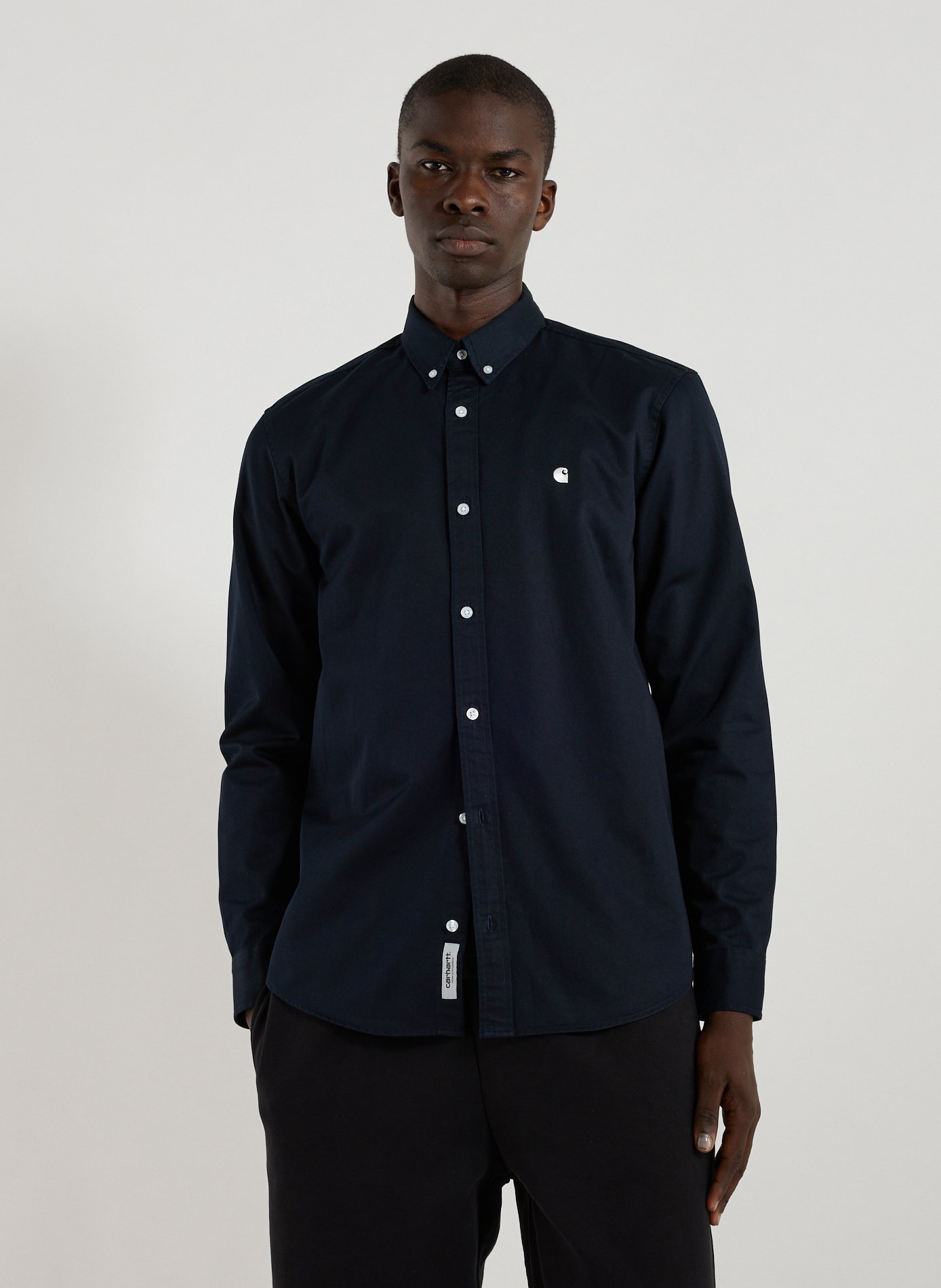 CARHARTT WIP Chemise col américain en coton Bleu