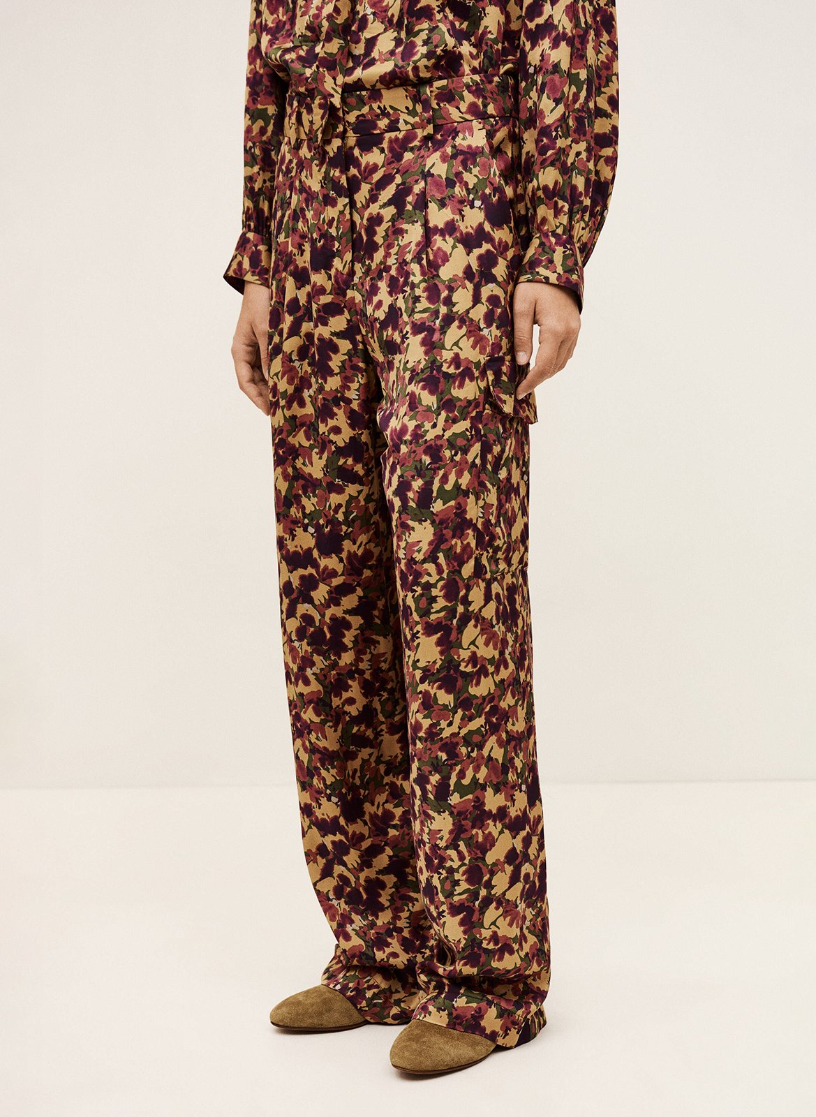 Pantalon droit imprimé nary BA&SH Orange