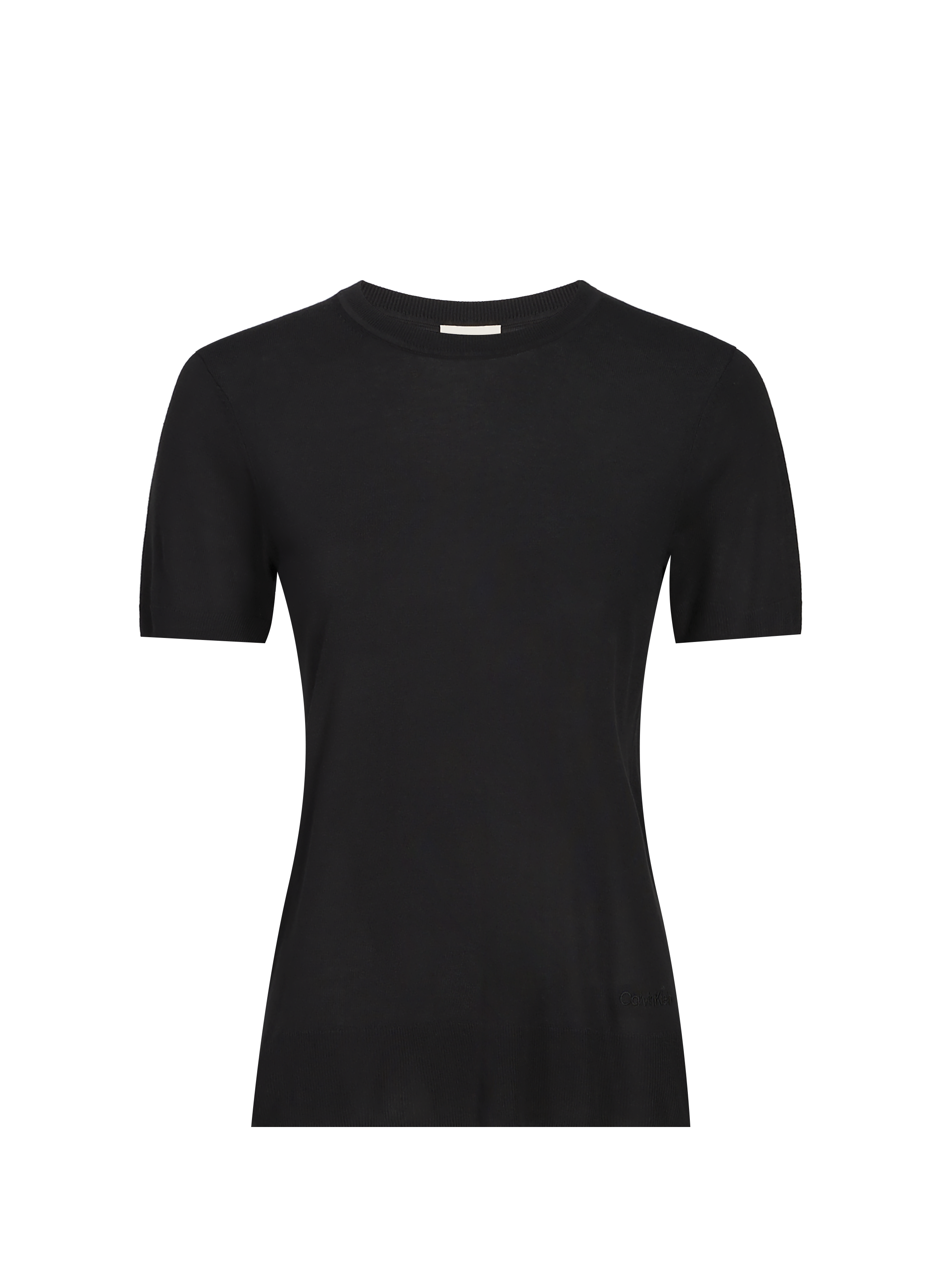 Pull côtelé à manches courtes  CALVIN KLEIN Noir