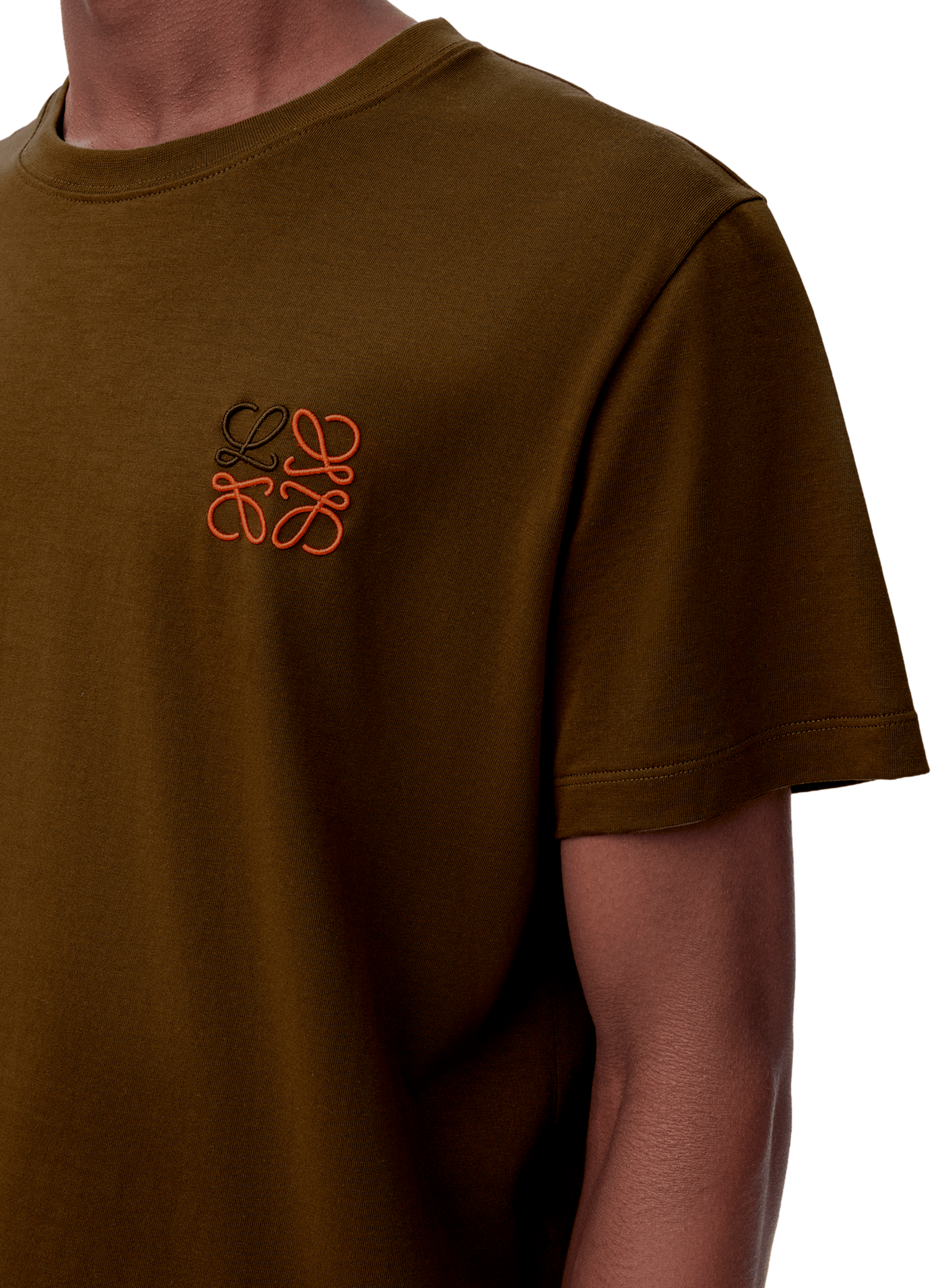 Classic embroidered cotton t-shirt LOEWE Green