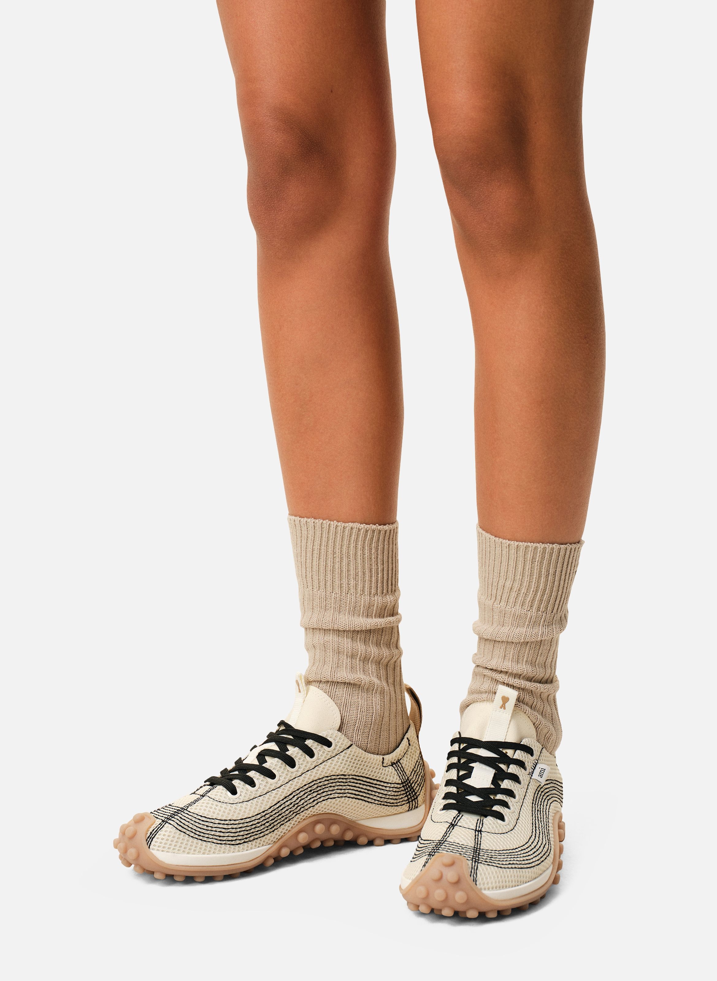 Baskets Mirage En Mesh unisexes AMI PARIS Blanc