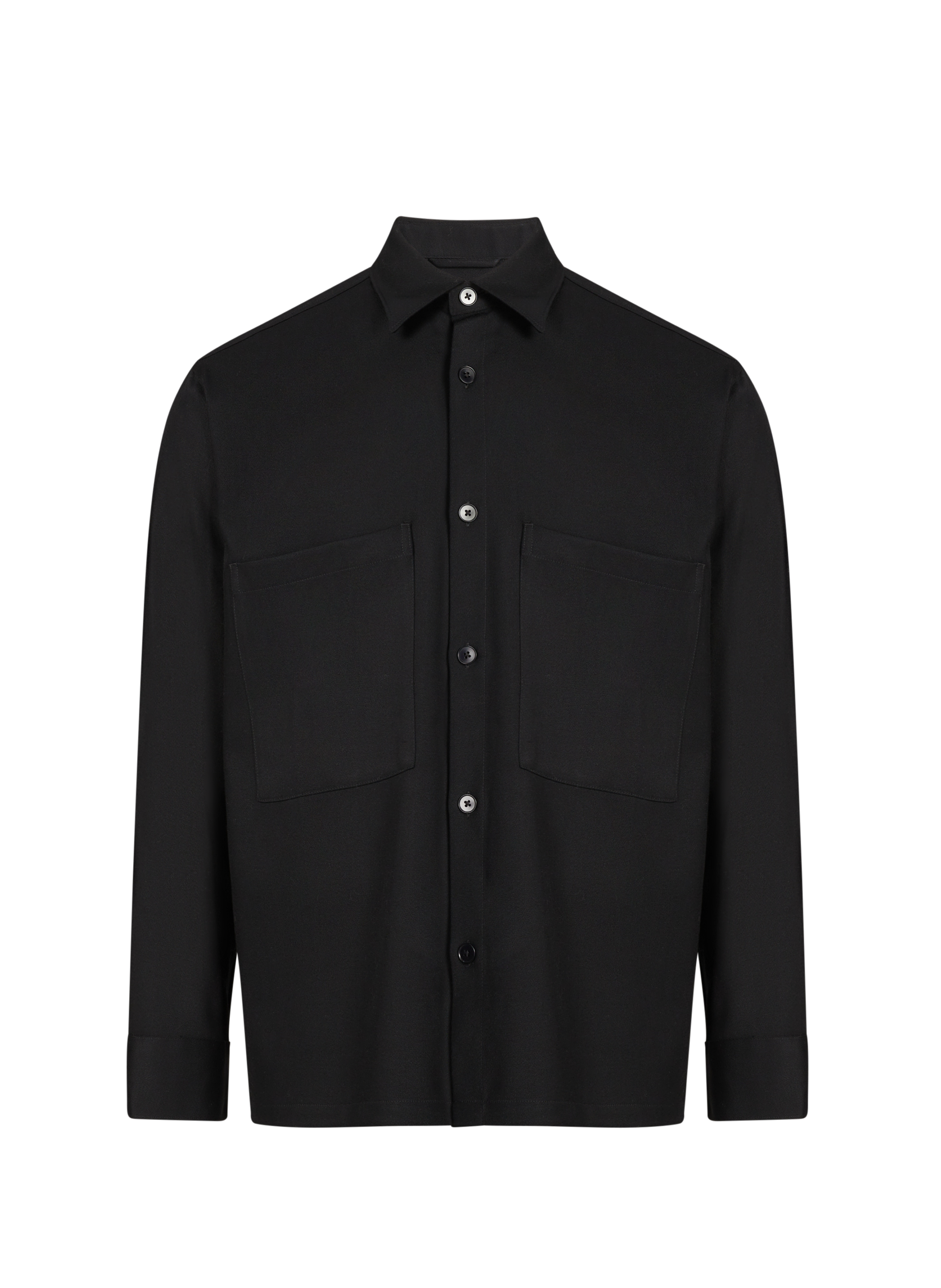Mixed wool Freddy shirt NN.07 Black