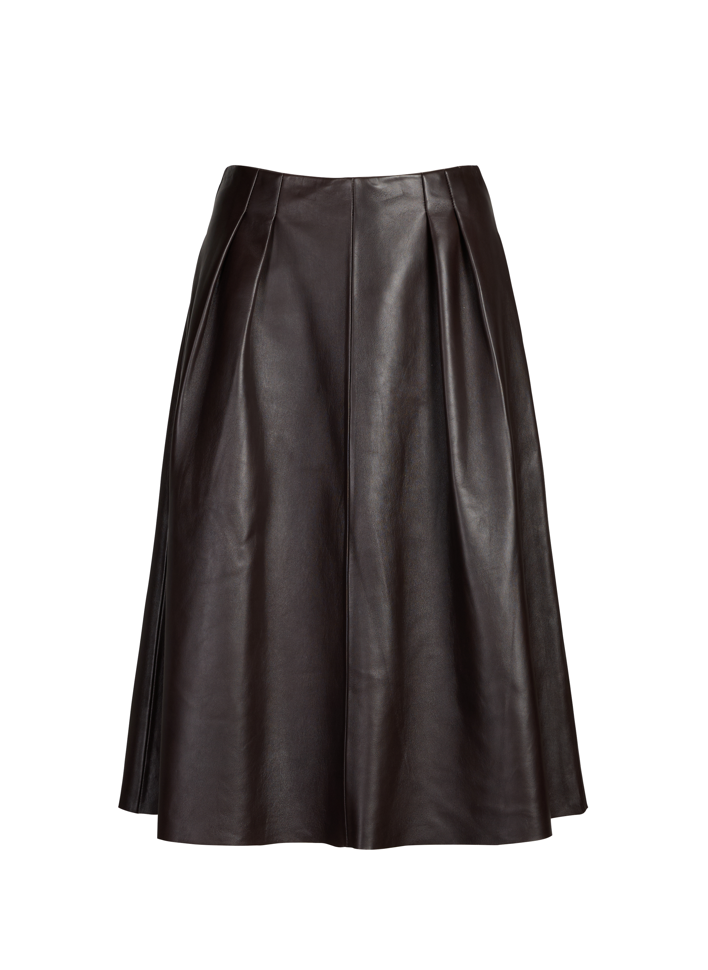 Jupe Aude en cuir SAISON 1865 Marron