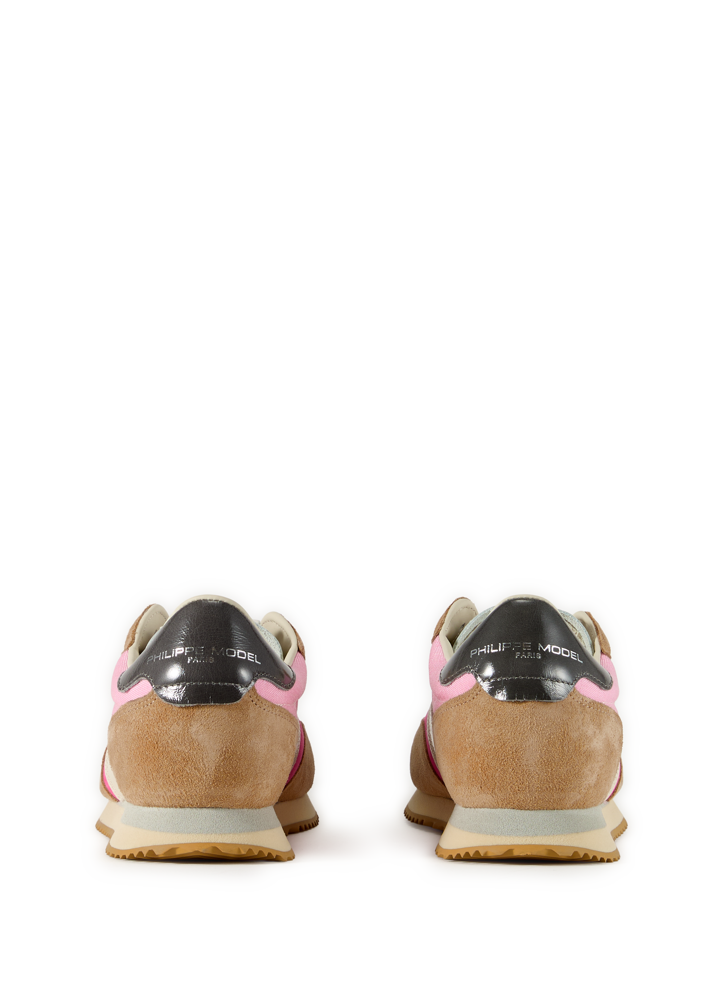 Baskets Blville en cuir et coton PHILIPPE MODEL Rose