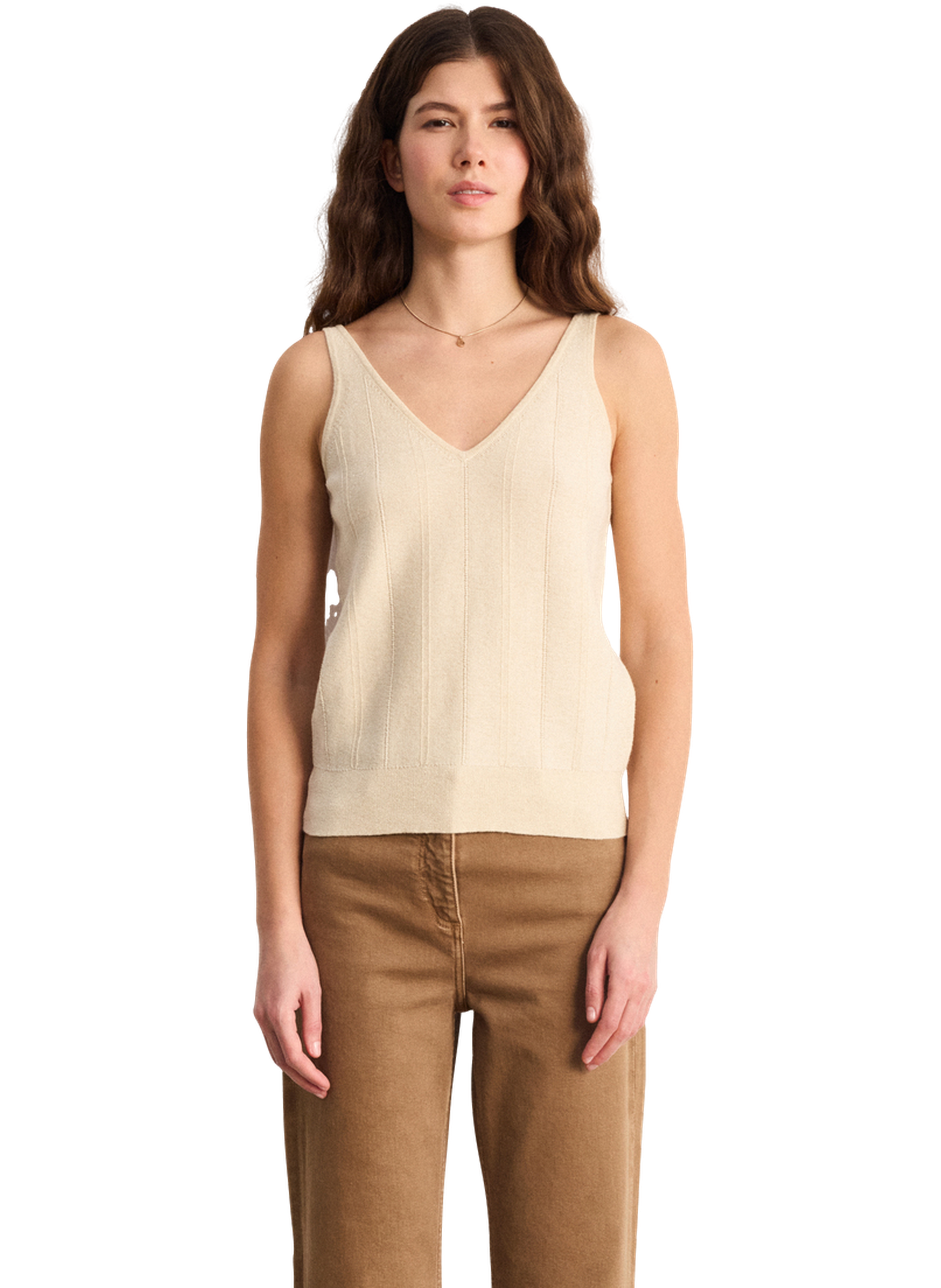 Top en coton et soie à lurex - luna PABLO Doré