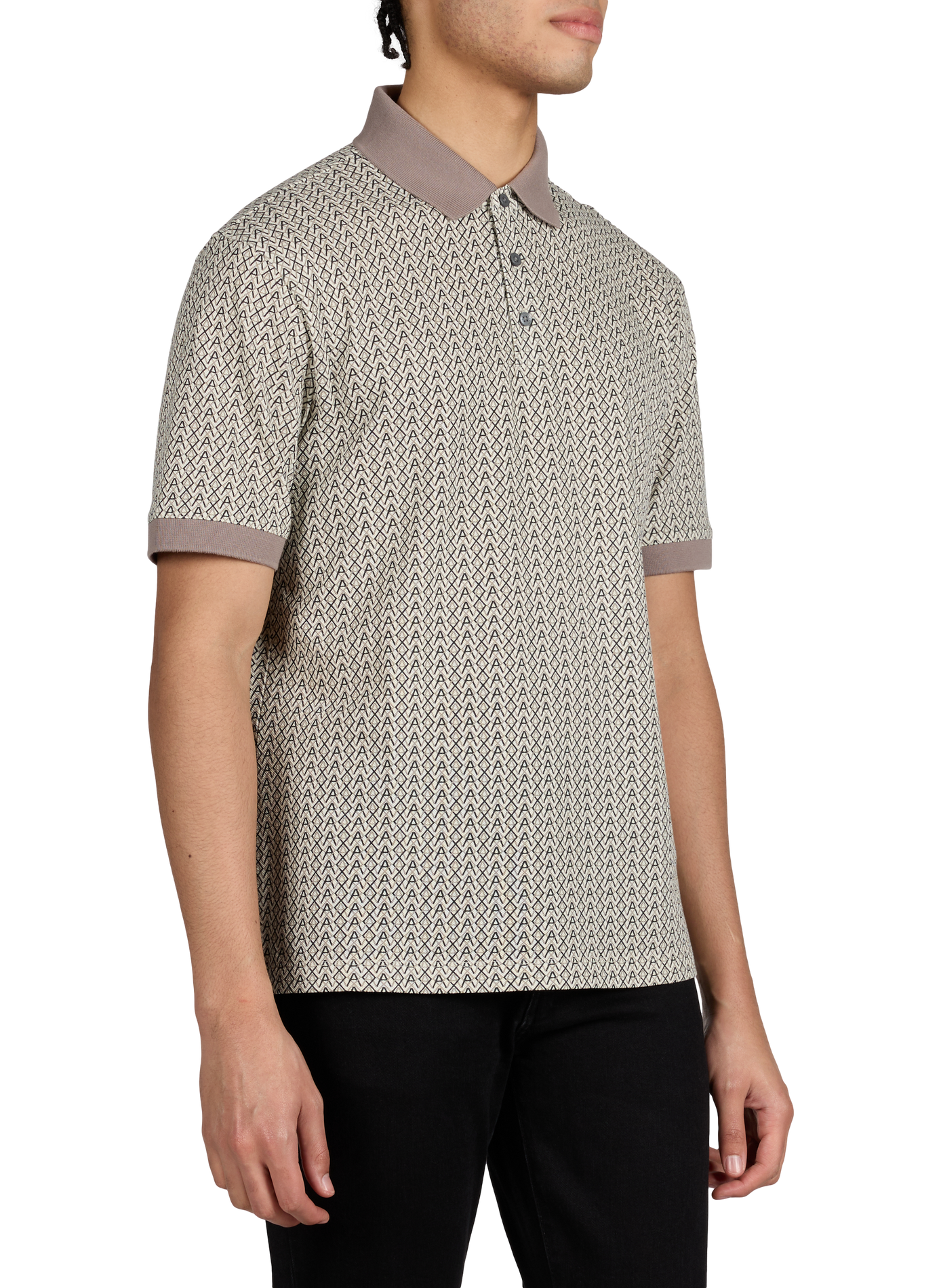 Polo imprimé en coton ARMANI EXCHANGE Multicolore