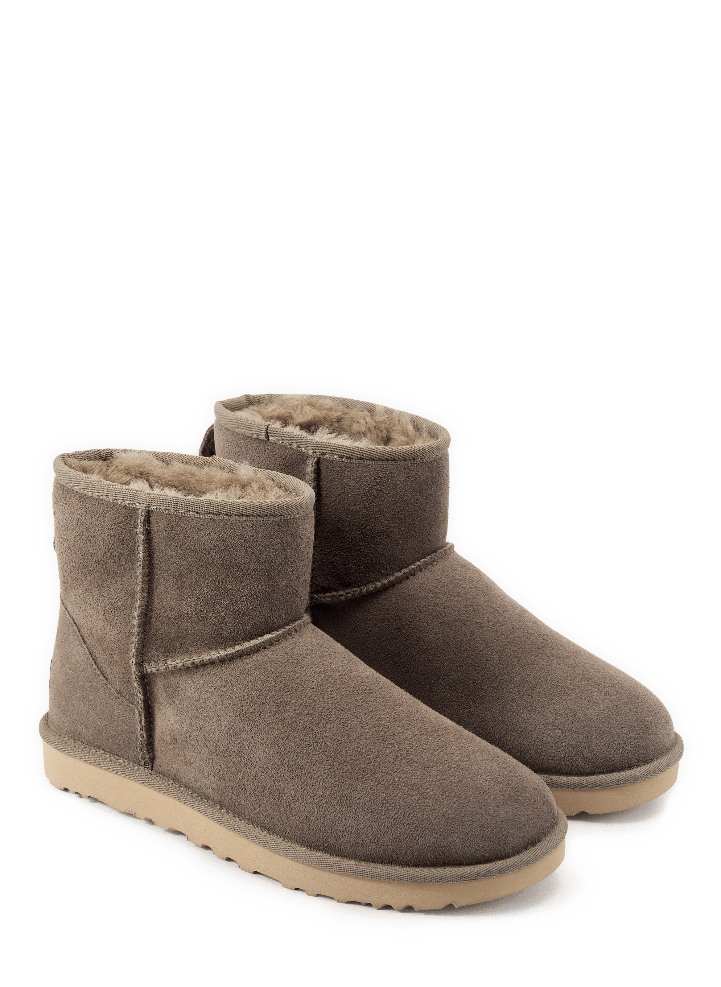 Bottines Classic Mini en cuir UGG Gris