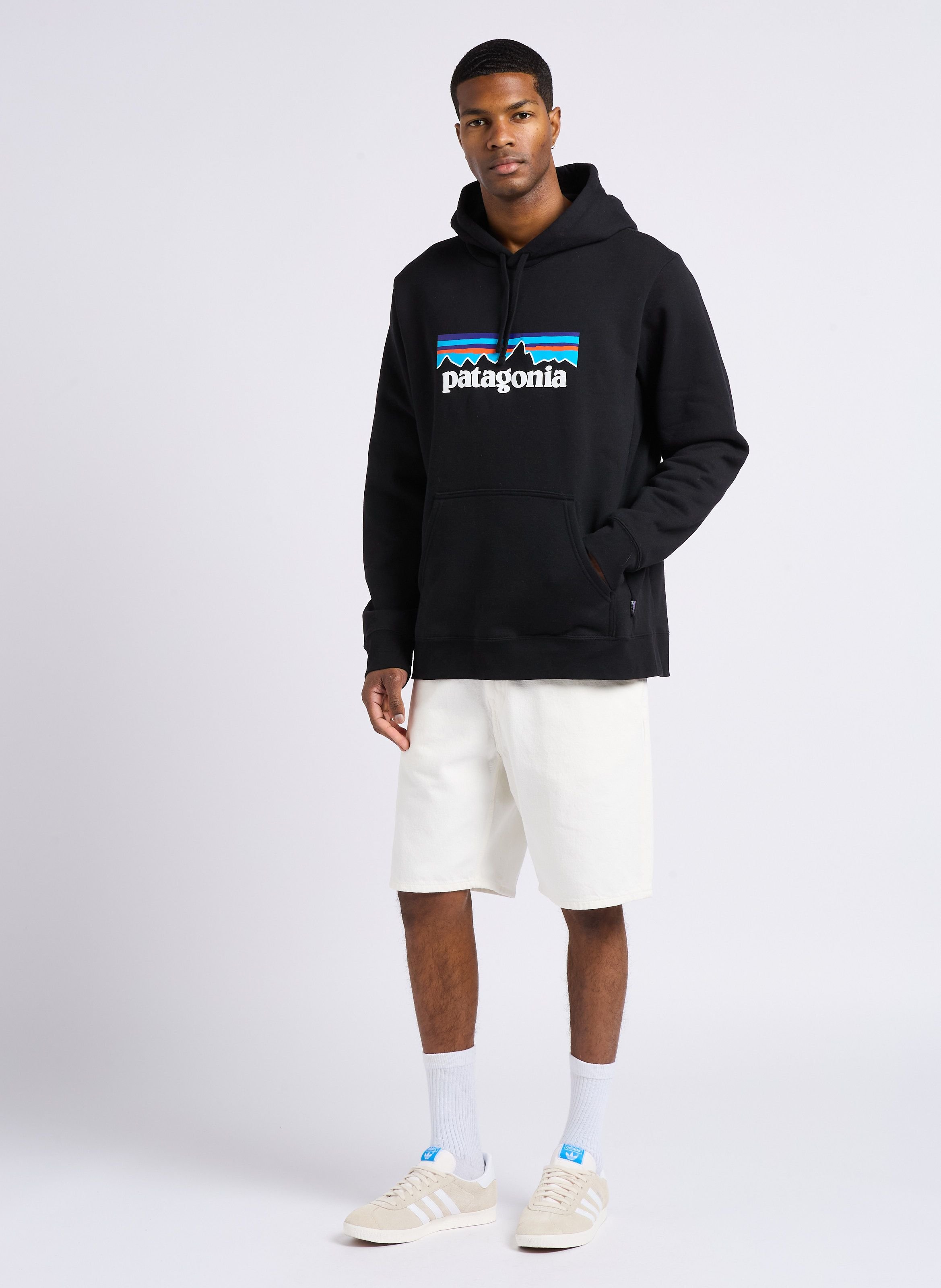 Sweat à capuche oversize en coton mélangé PATAGONIA Noir