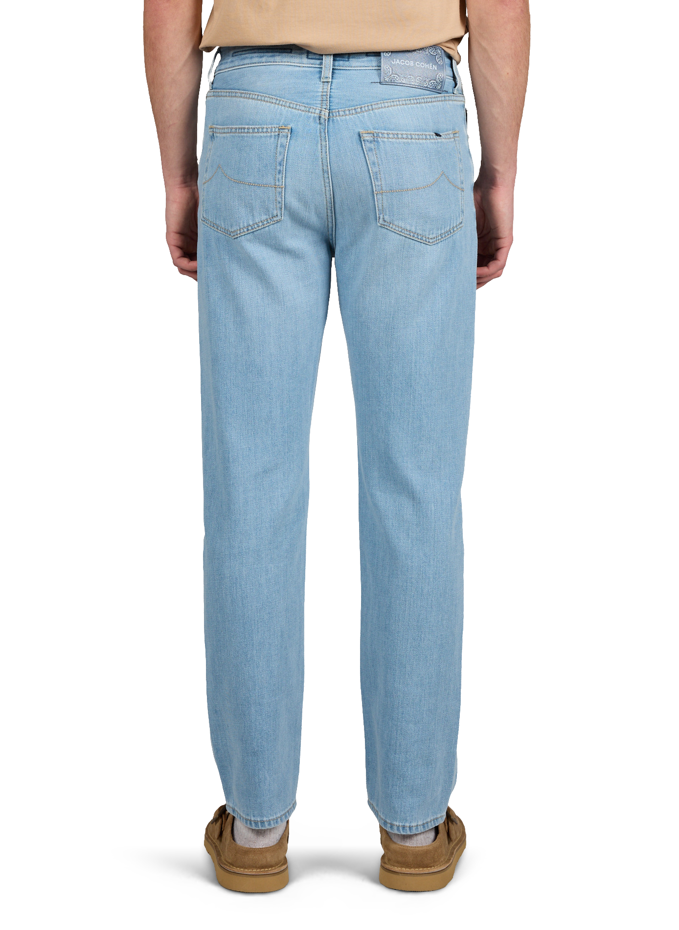 Jean droit en coton JACOB COHEN Bleu